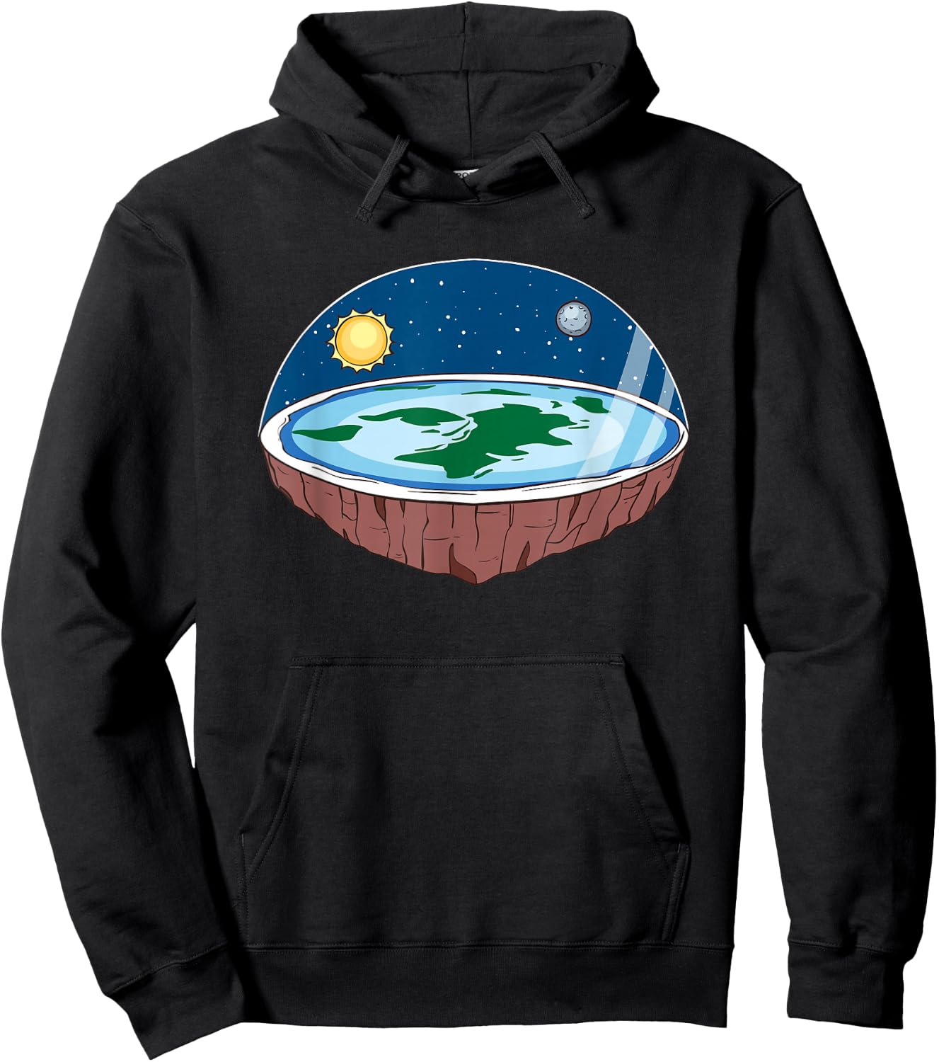 Flat Earth Ice Wall Shirt Flat Theory Society Hoodie - Hoodie | Black