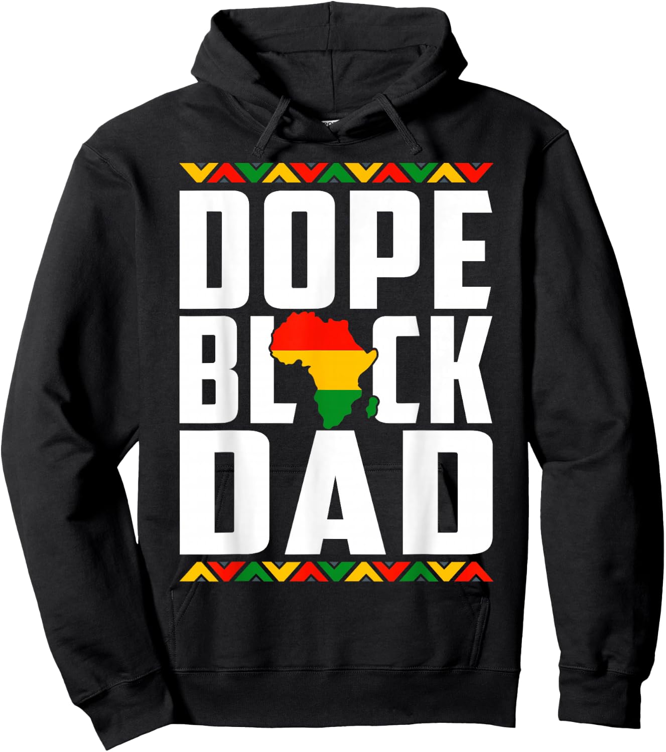 Fathers Day Dope Black Dad African American Pride Dad Men Hoodie - Hoodie | Black