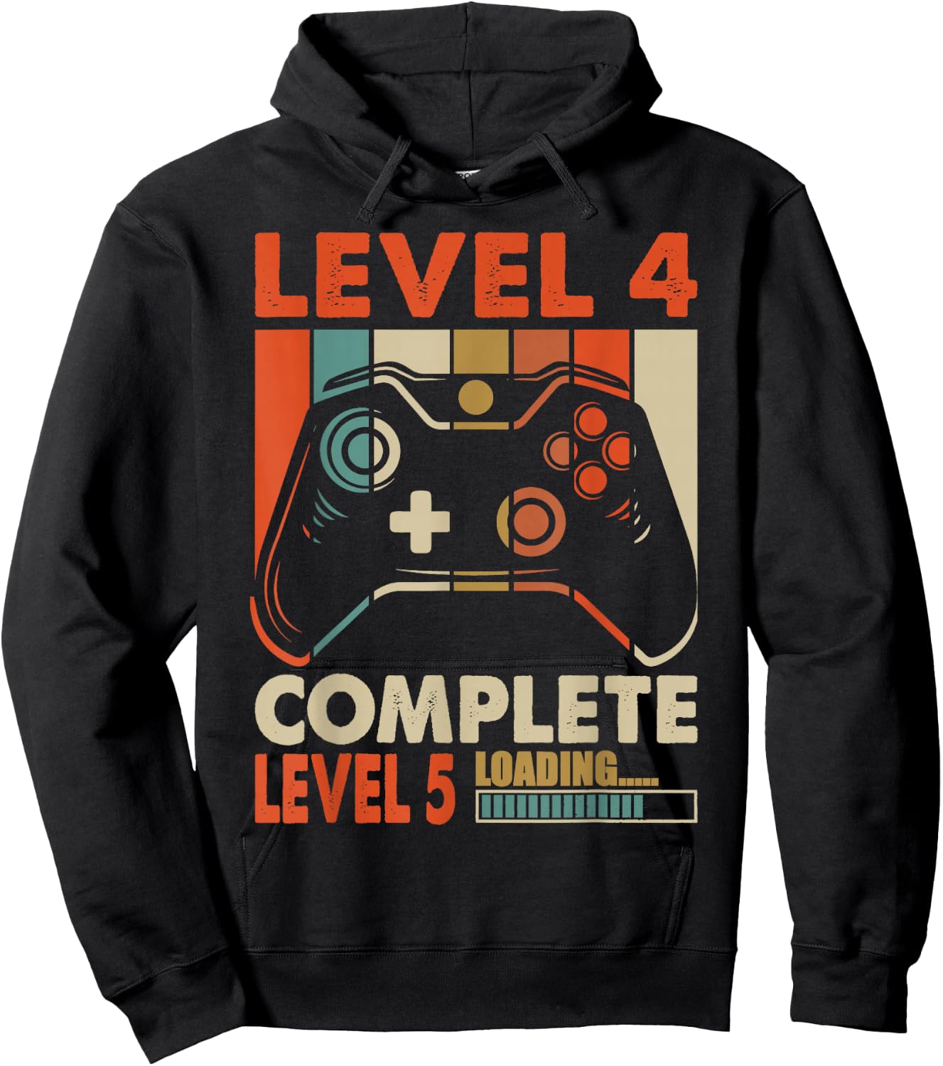 Vintage 4th Year Wedding Anniversary Funny Level 4 Complete Hoodie - Hoodie | Black