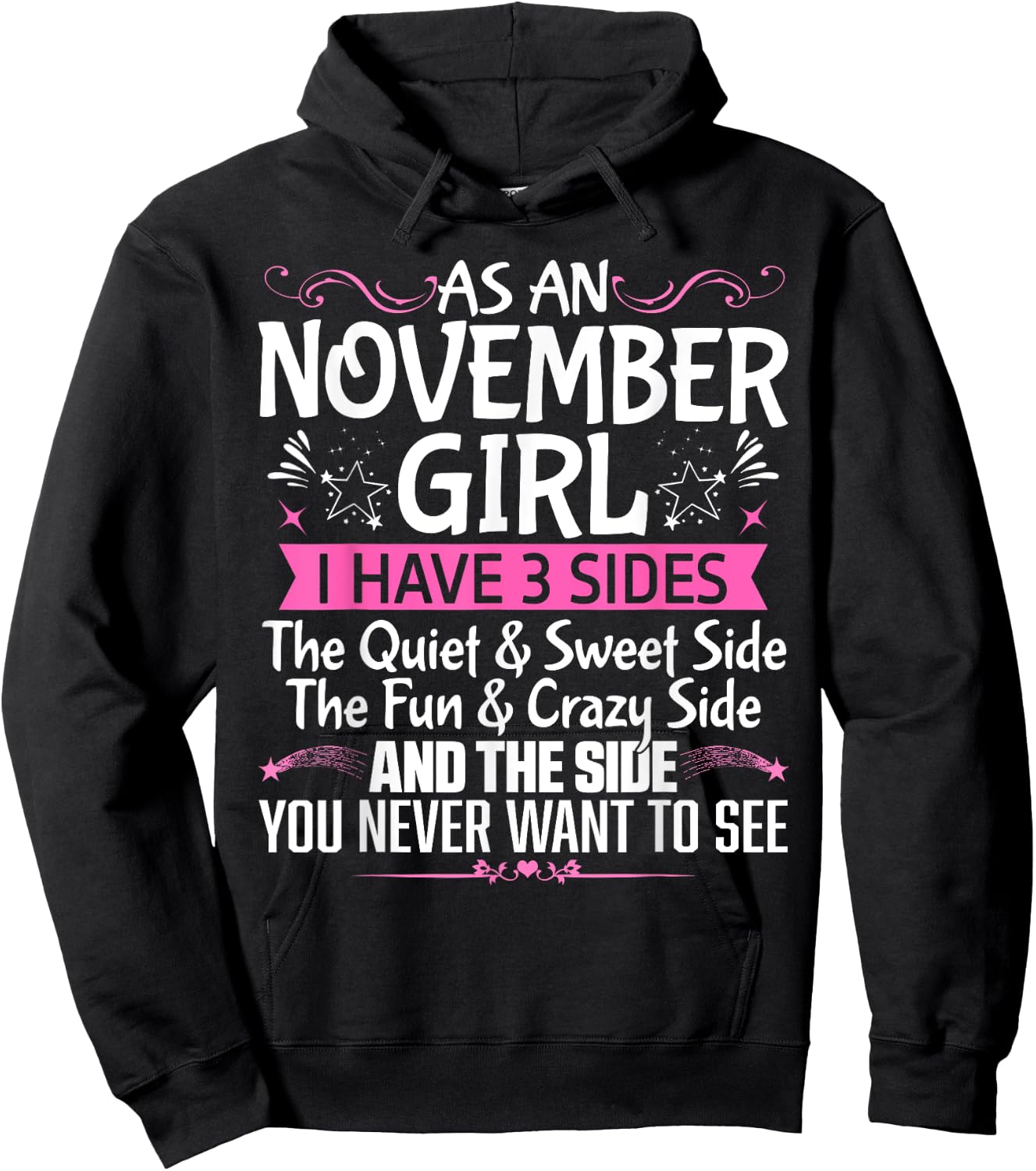 November Queen Born in November Cute Birthday November Girl Hoodie - Hoodie | Black