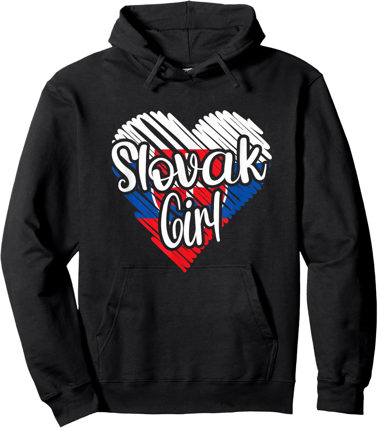 Slovakia For Girl Slovak Heart Flag Slovakia Hoodie - Hoodie | Black