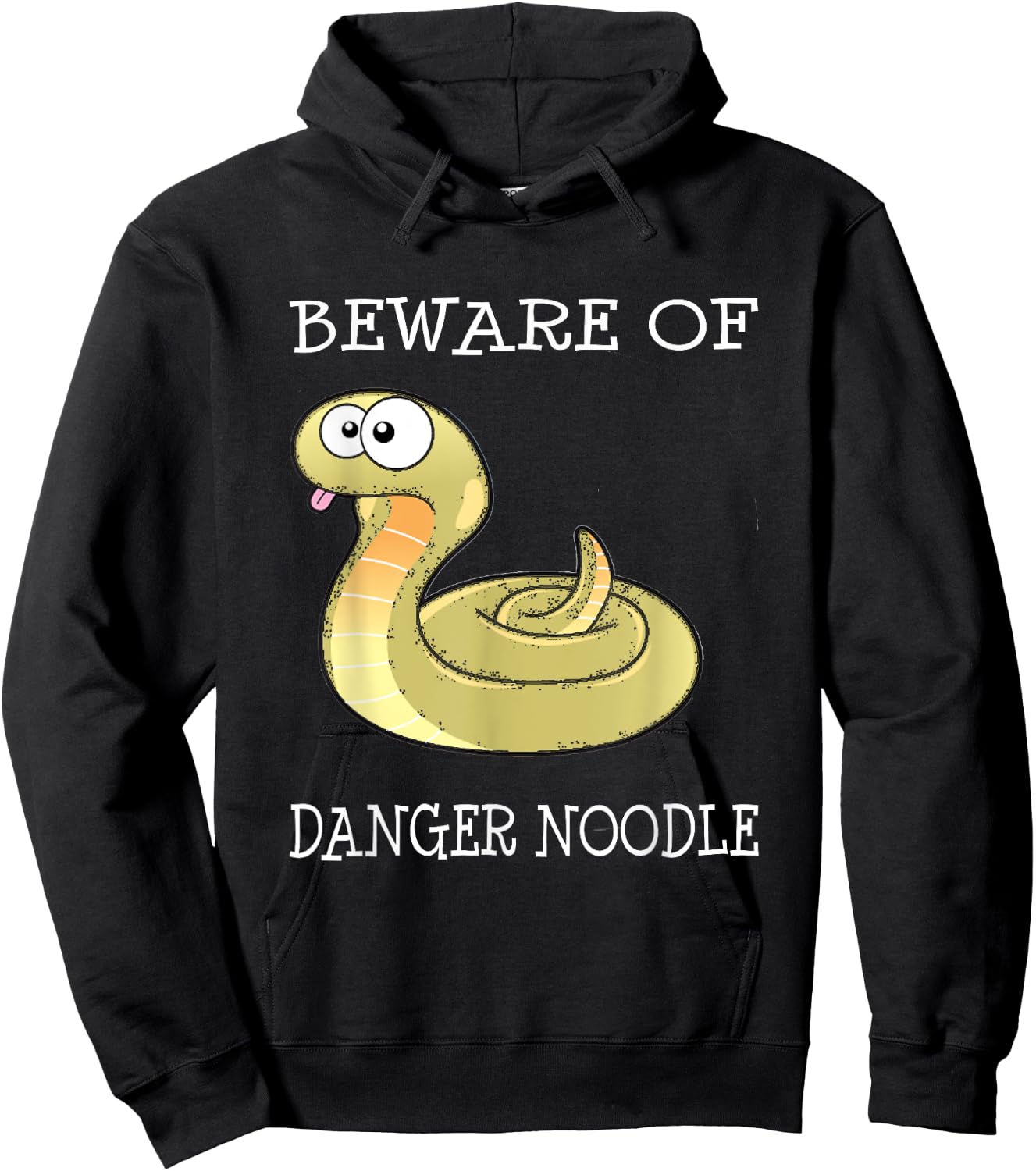 Snake Charmer Beware Of Danger Noodle Silly Funny Hoodie - Hoodie | Black