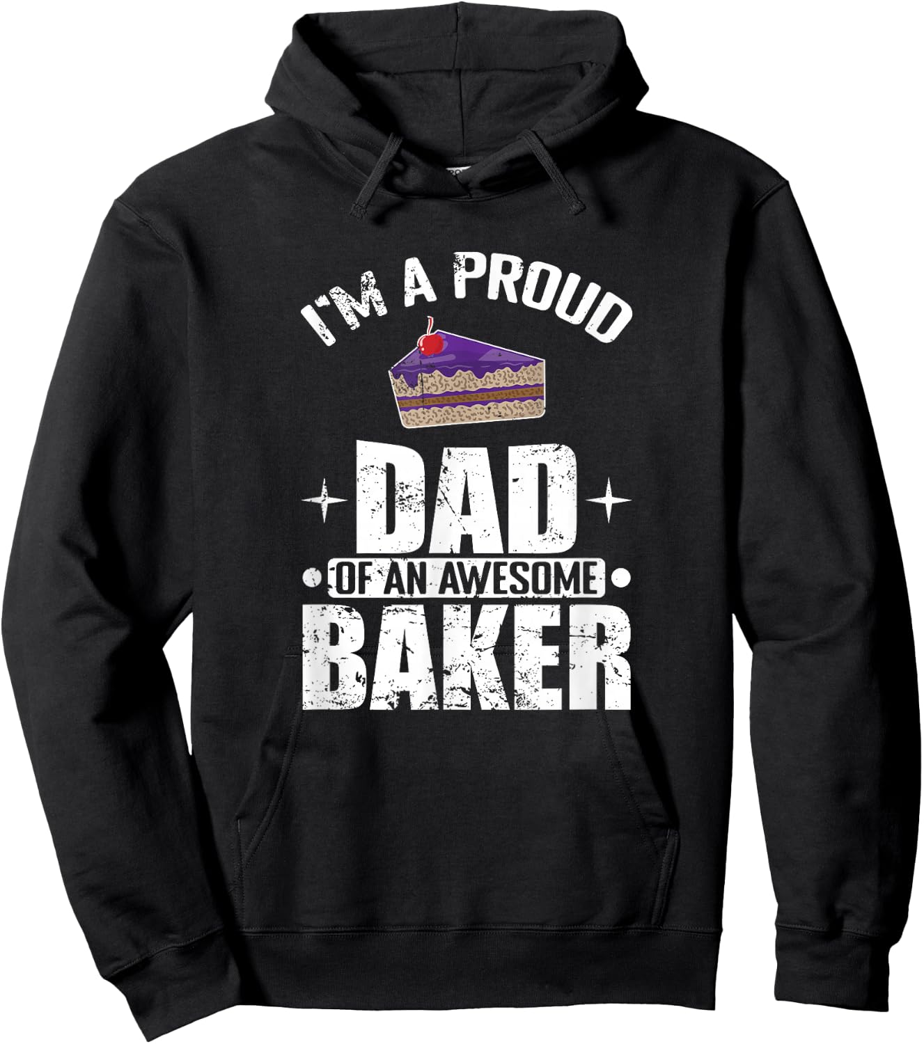 Proud Dad of an Awesome Baker Father Pastry Chef Hoodie - Hoodie | Black