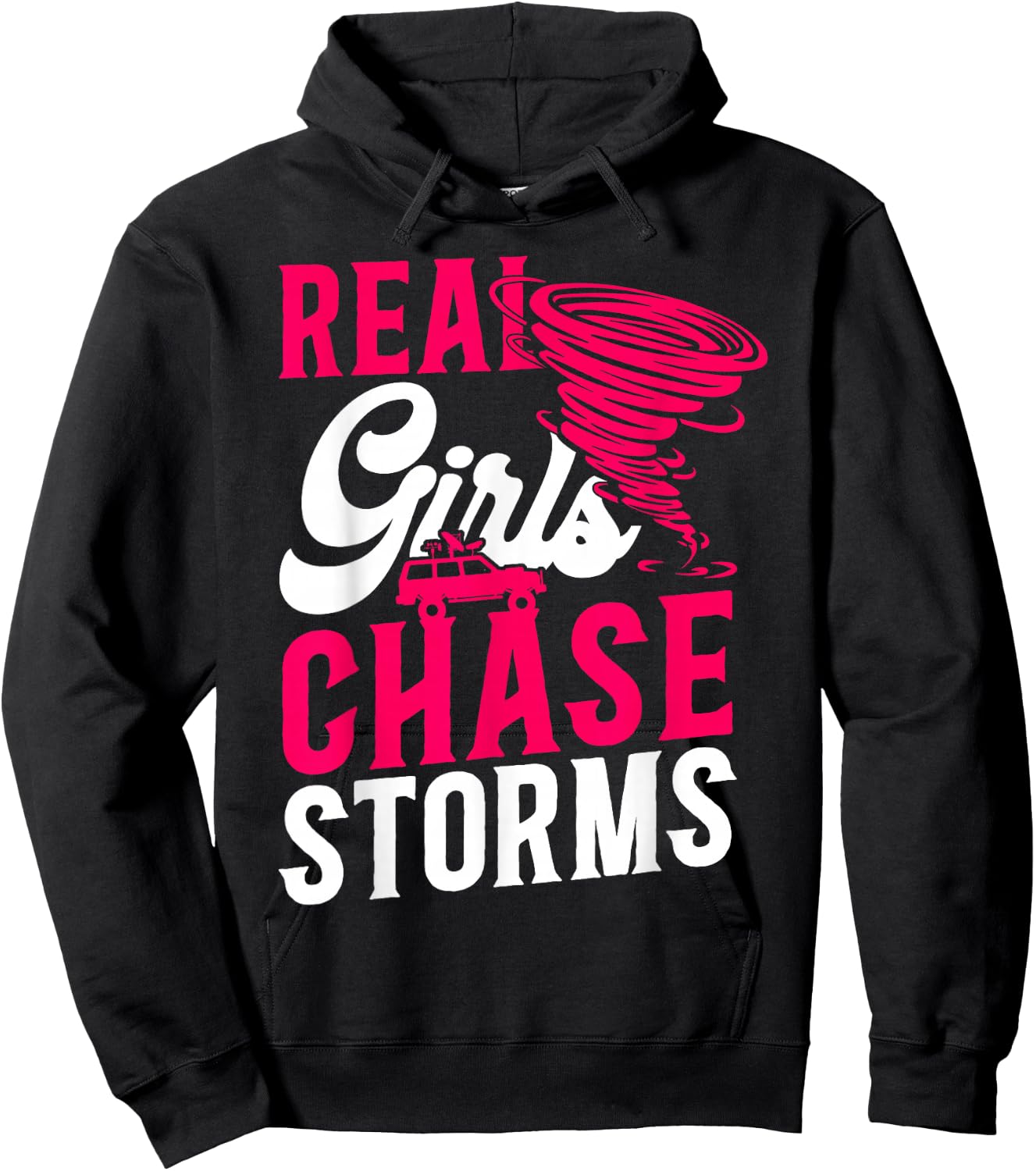 Storm Chaser Hurricane Meteorology Tornado Girl Real Girls Hoodie - Hoodie | Black