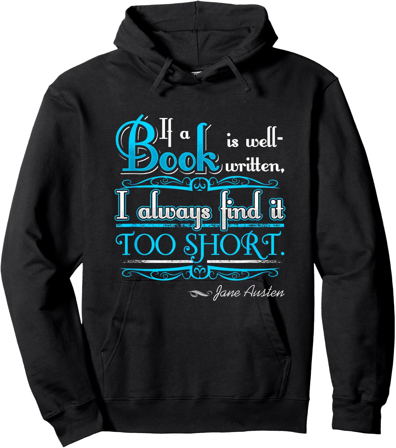 Jane Austen Bookworm Shirt Literary Gifts Book Lovers Hoodie - Hoodie | Black