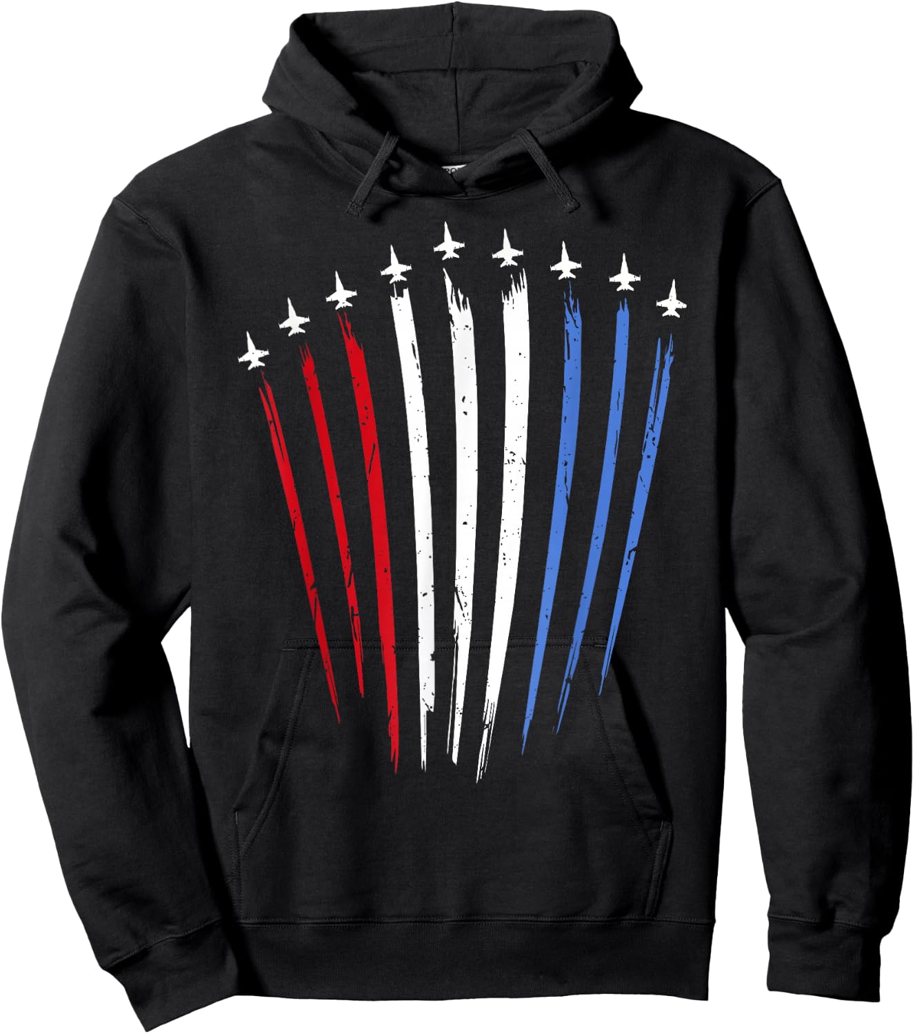Red White Blue Air Force Planes Hoodie - Hoodie | Black
