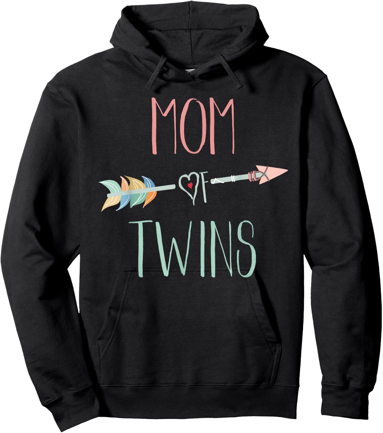 Mom of Twins Mother's Day Gift Hoodie - Hoodie | Black