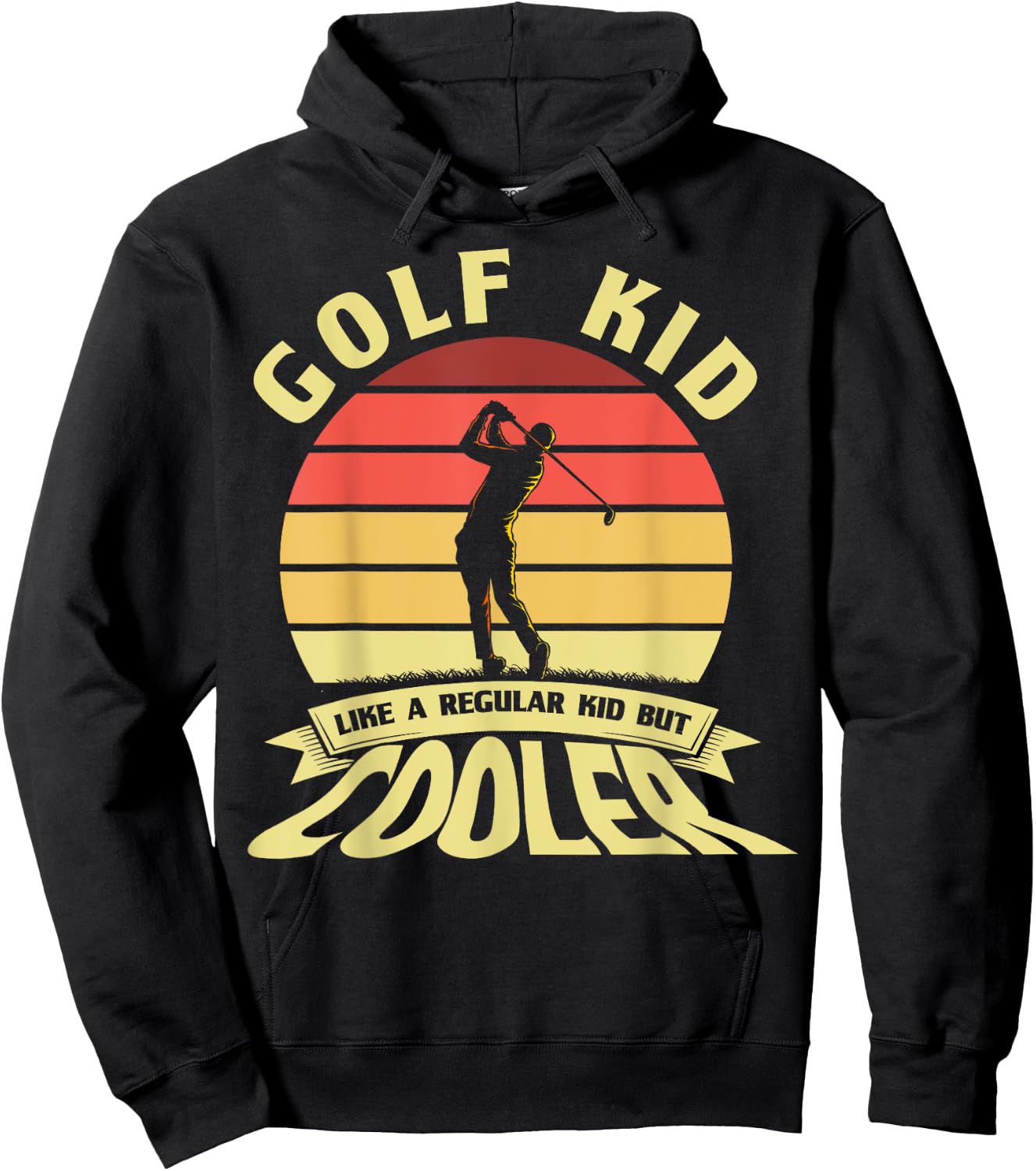Funny Golf Kid Like A Regular Kid Teenage Golfers Golf Kid Hoodie - Hoodie | Black