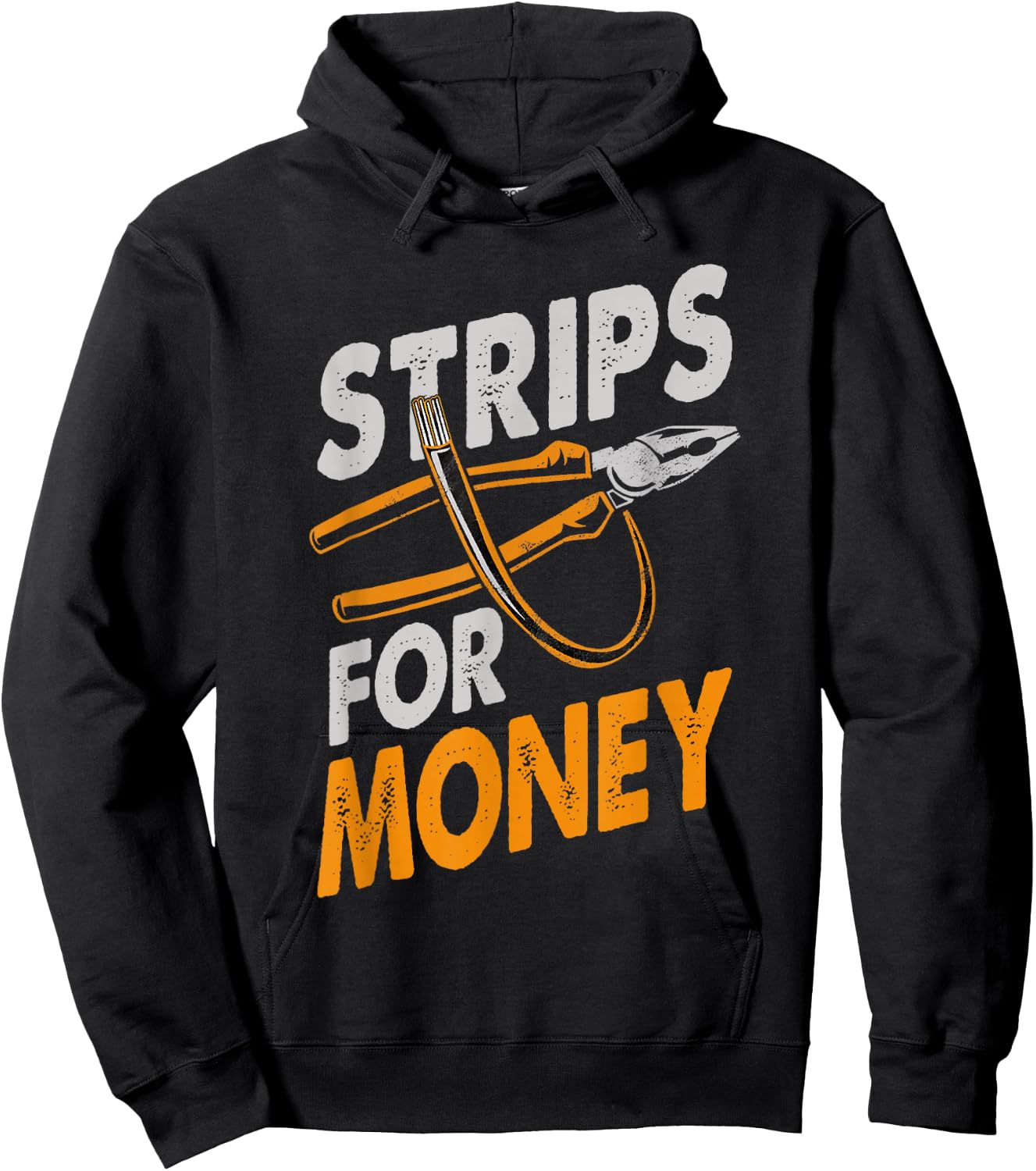 Powerline Electrical Dad Electricians Strips Hoodie - Hoodie | Black