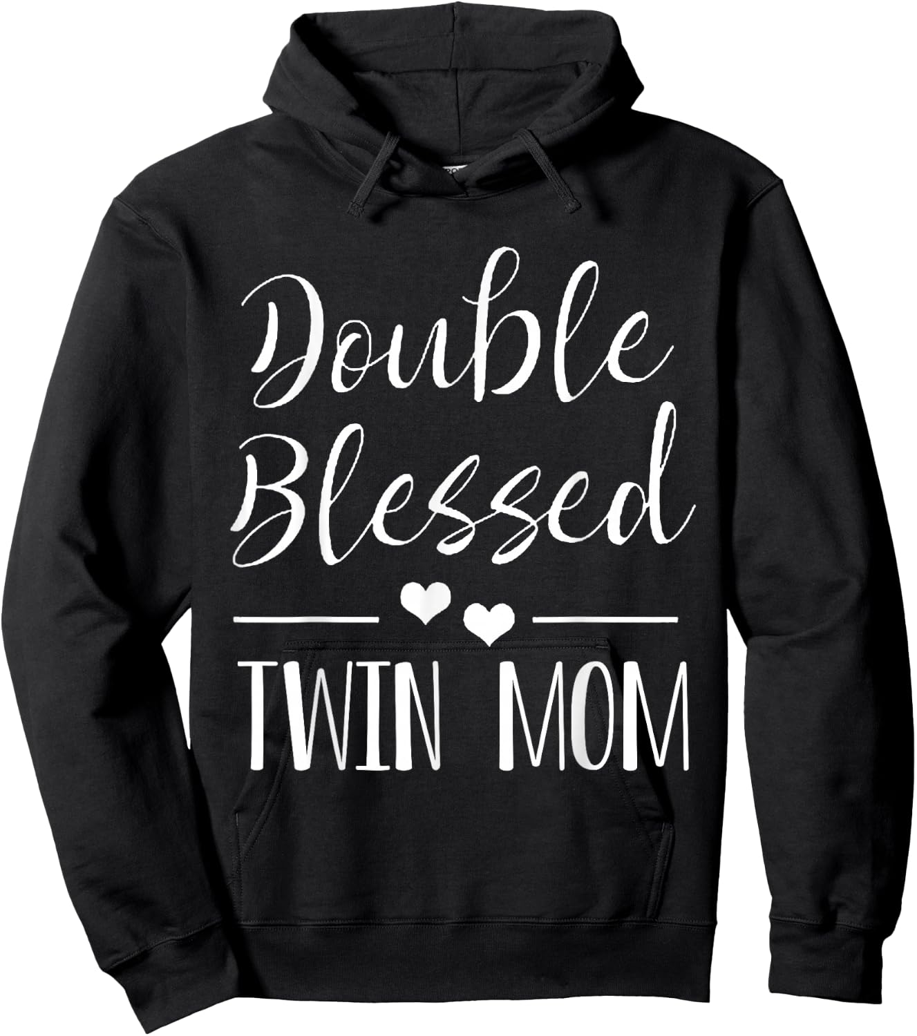 Twin Mama Twin Mom to Be Pregnancy Announcement Hoodie - Hoodie | Black