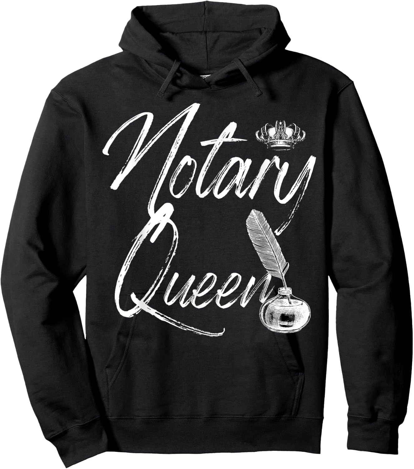 Notary Queen Notarize Funny Notary Public Signer Oath Hoodie - Hoodie | Black
