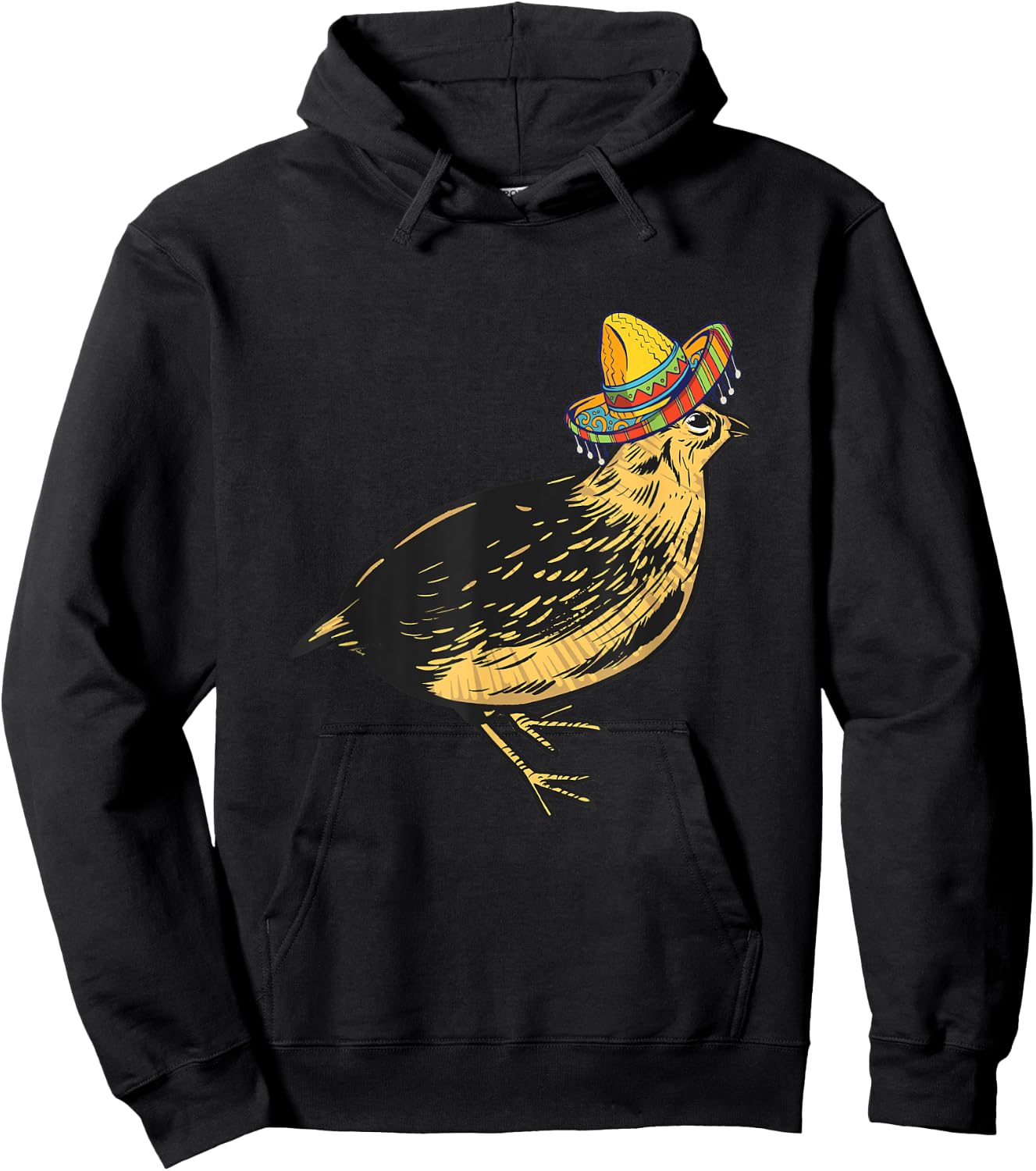 Quail Bird Sombrero Costume Mexico Cinco De Mayo Fiesta Hoodie - Hoodie | Black