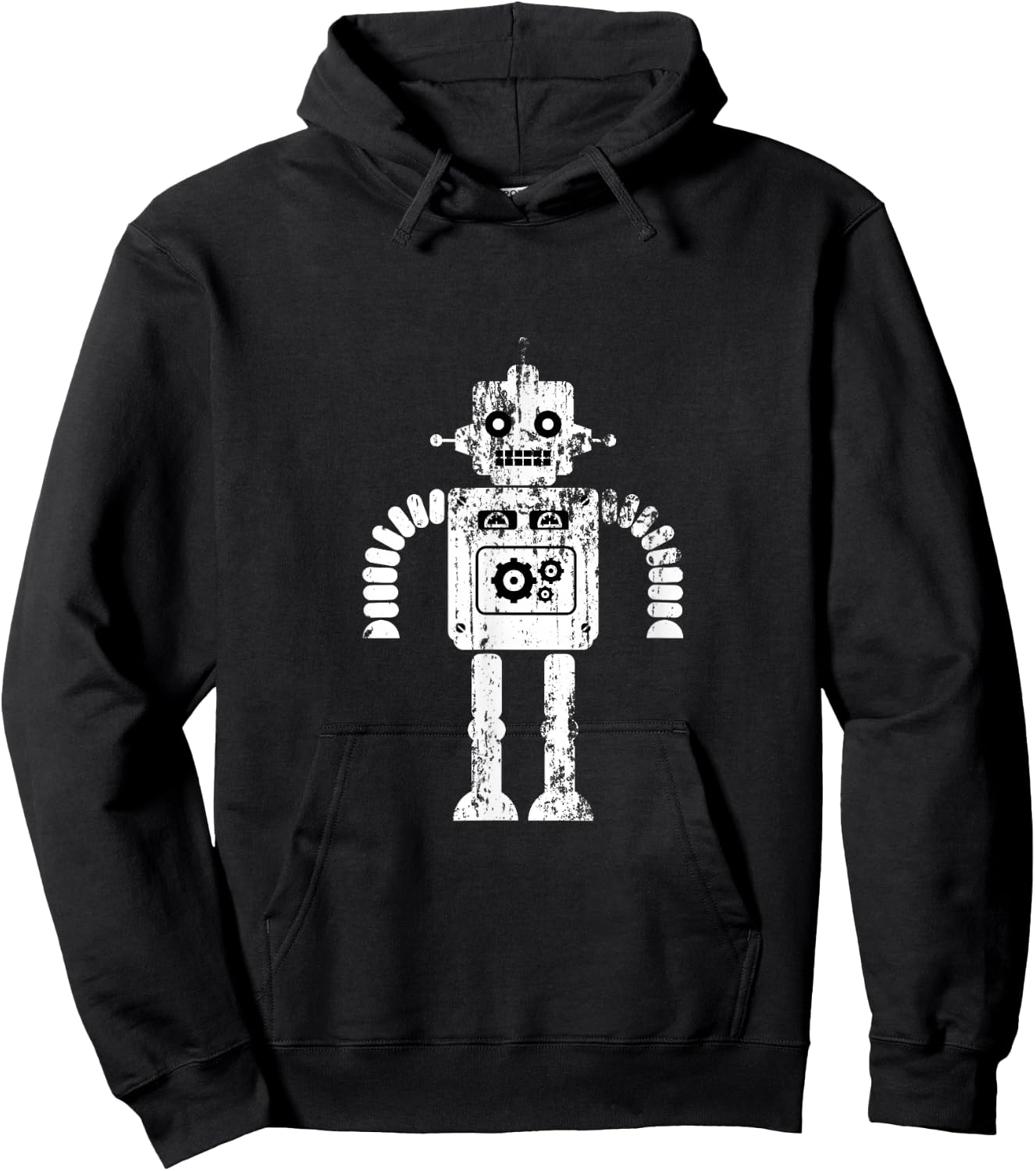Retro Robot T Shirt Women Kids Hoodie - Hoodie | Black