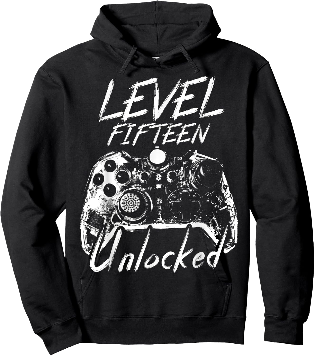 Level 15 Unlocked 15 Year Old 15th Birthday Hoodie - Hoodie | Black