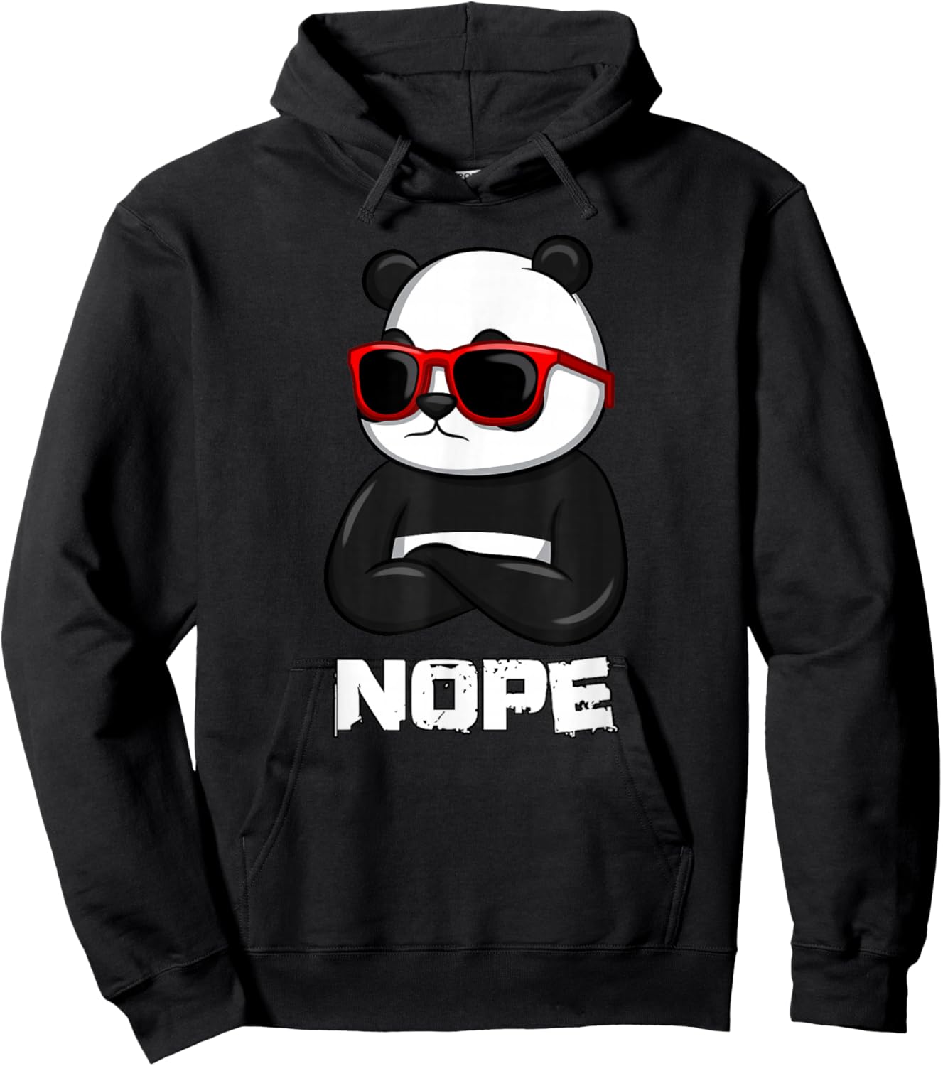 Nope Panda Hoodie - Hoodie | Black