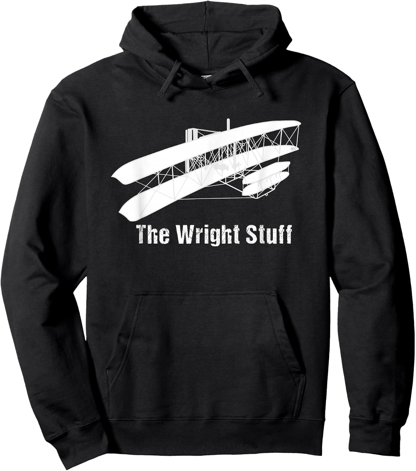 Funny Aviation Shirts-The Wright Stuff Pilot AvGeek Airplane Hoodie - Hoodie | Black
