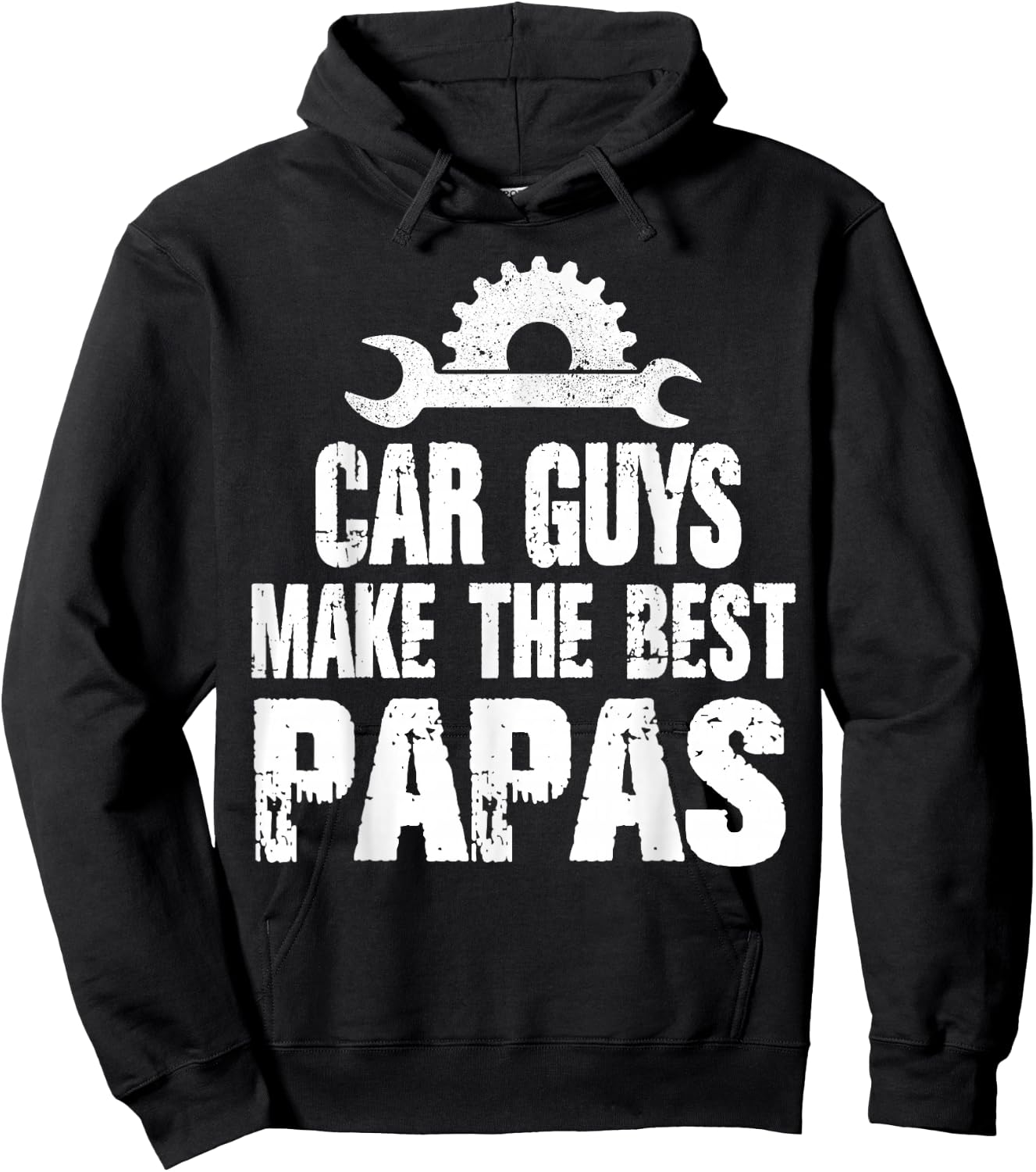 Proud Papa Car Guys Make The Best Brother Mechanic Crew Hoodie - Hoodie | Black