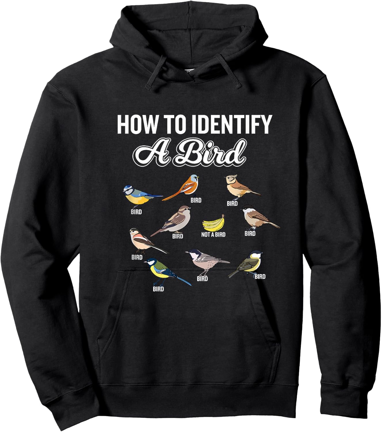 Funny Bird Watcher How to Identify a Bird Unique Birder Small Hoodie - Hoodie | Black