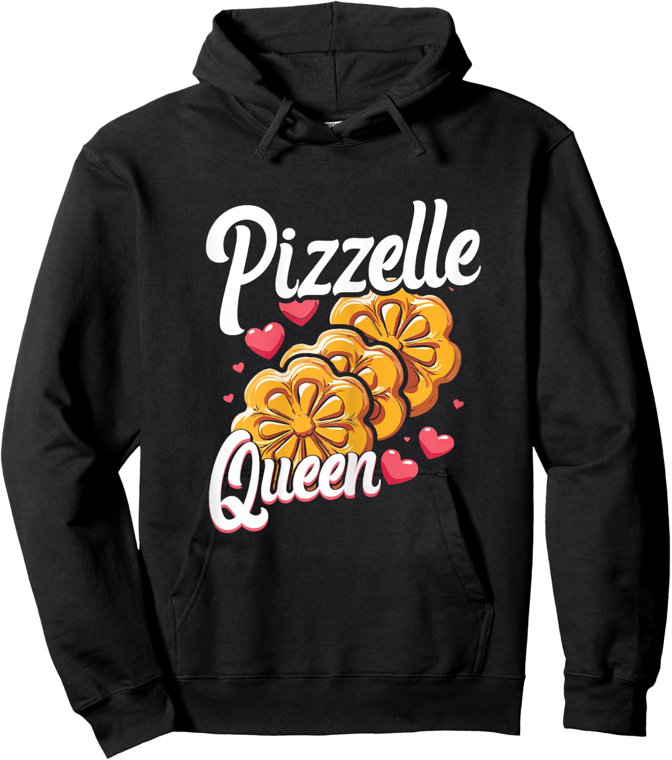 Pizzelle Queen Italian Waffle Cookie Lover Hoodie - Hoodie | Black