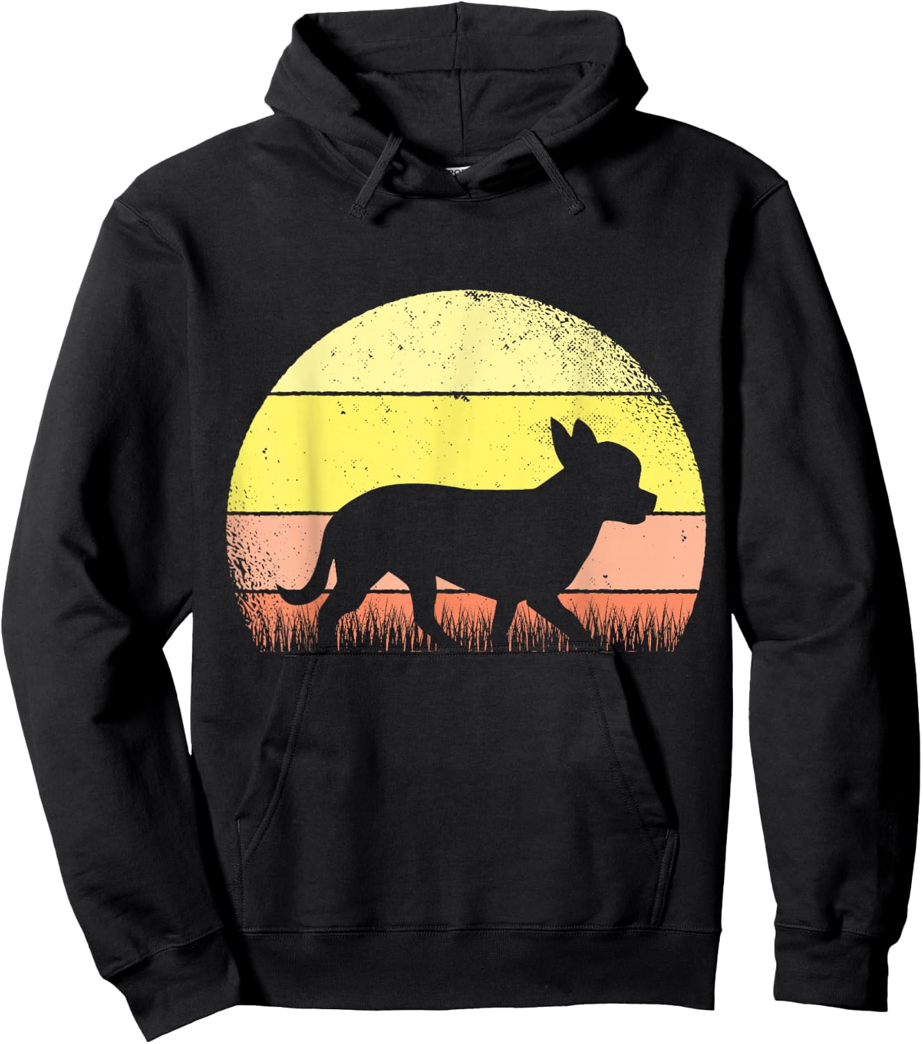 Retro Chihuahua Dog Vintage Dog Dad Mom Gift Men Women Kids Hoodie - Hoodie | Black
