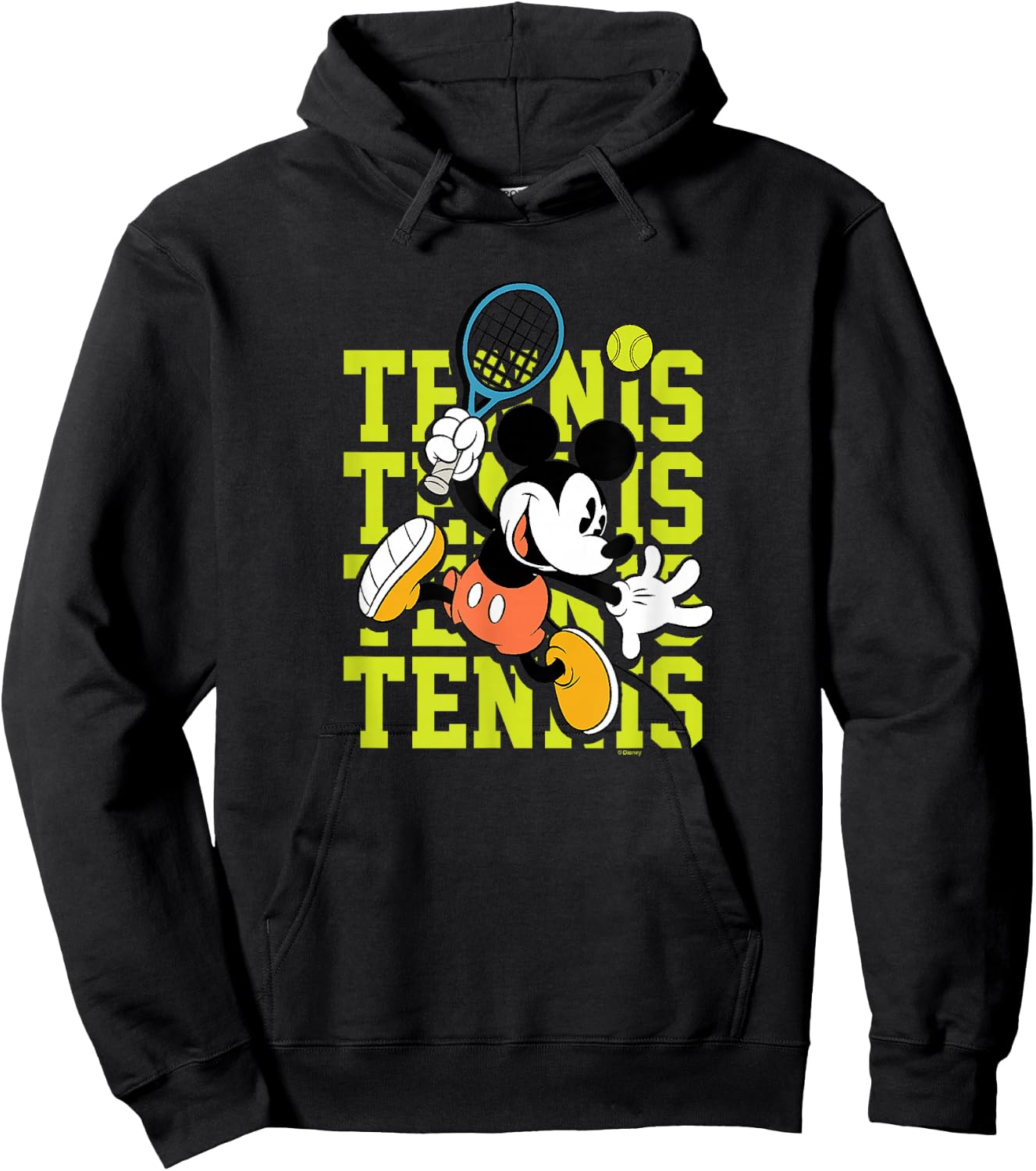 Disney - Mickey Tennis Stacked Hoodie - Hoodie | Black
