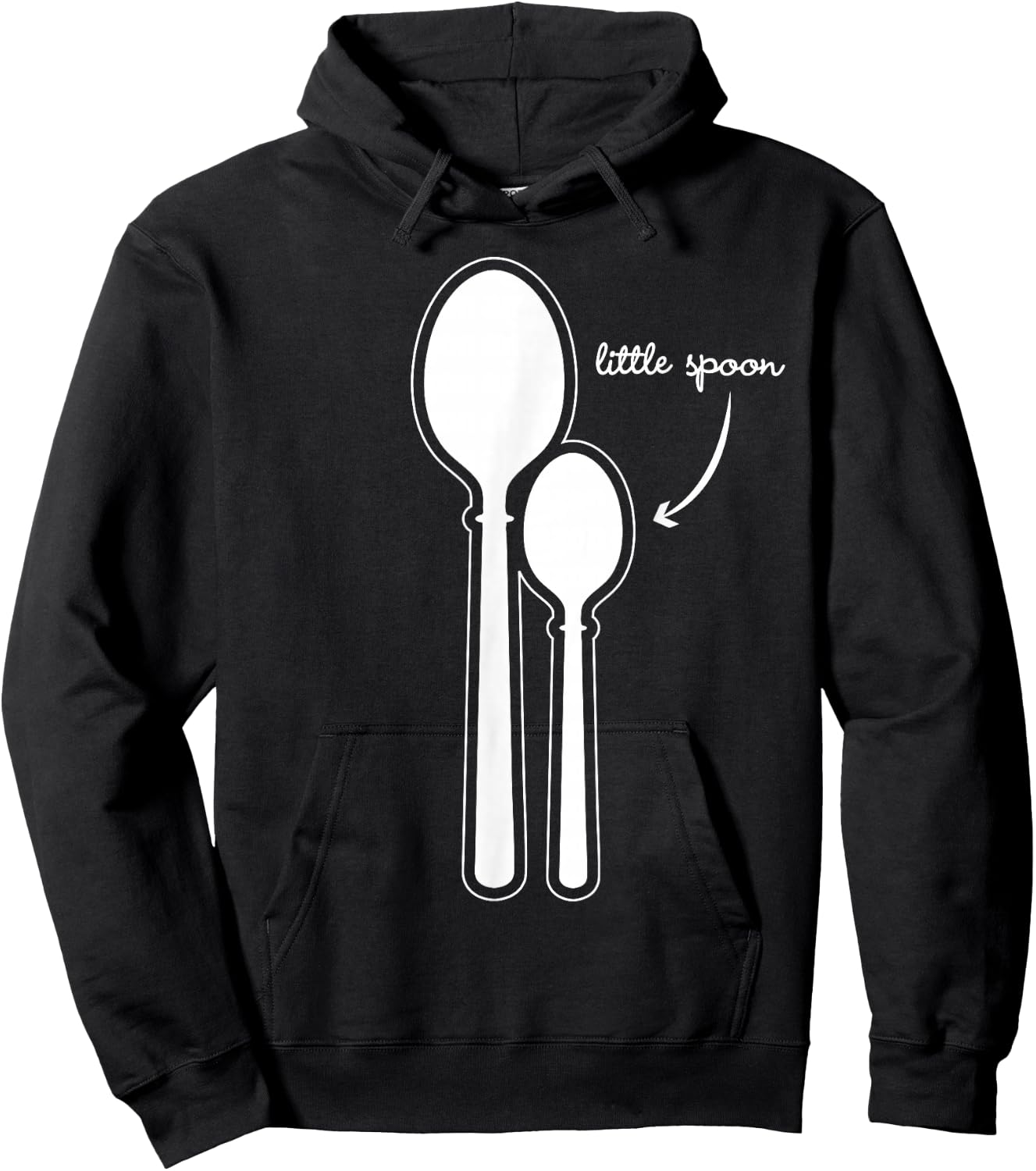 Funny Little Spoon Matching Gift Couples Hoodie - Hoodie | Black