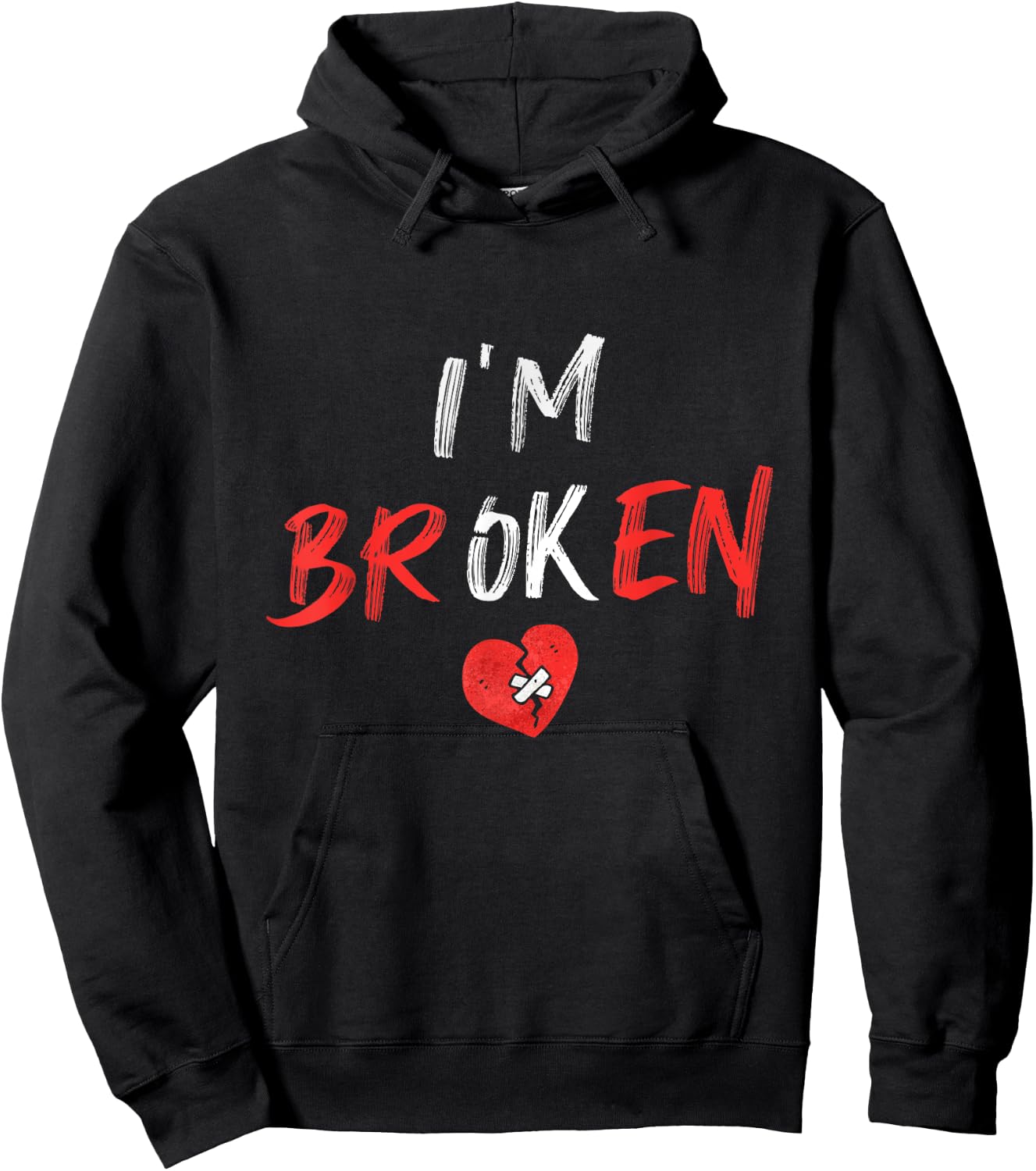 I’m Ok Broken Invisible Illness Men Women I Am Ok Broken Hoodie - Hoodie | Black