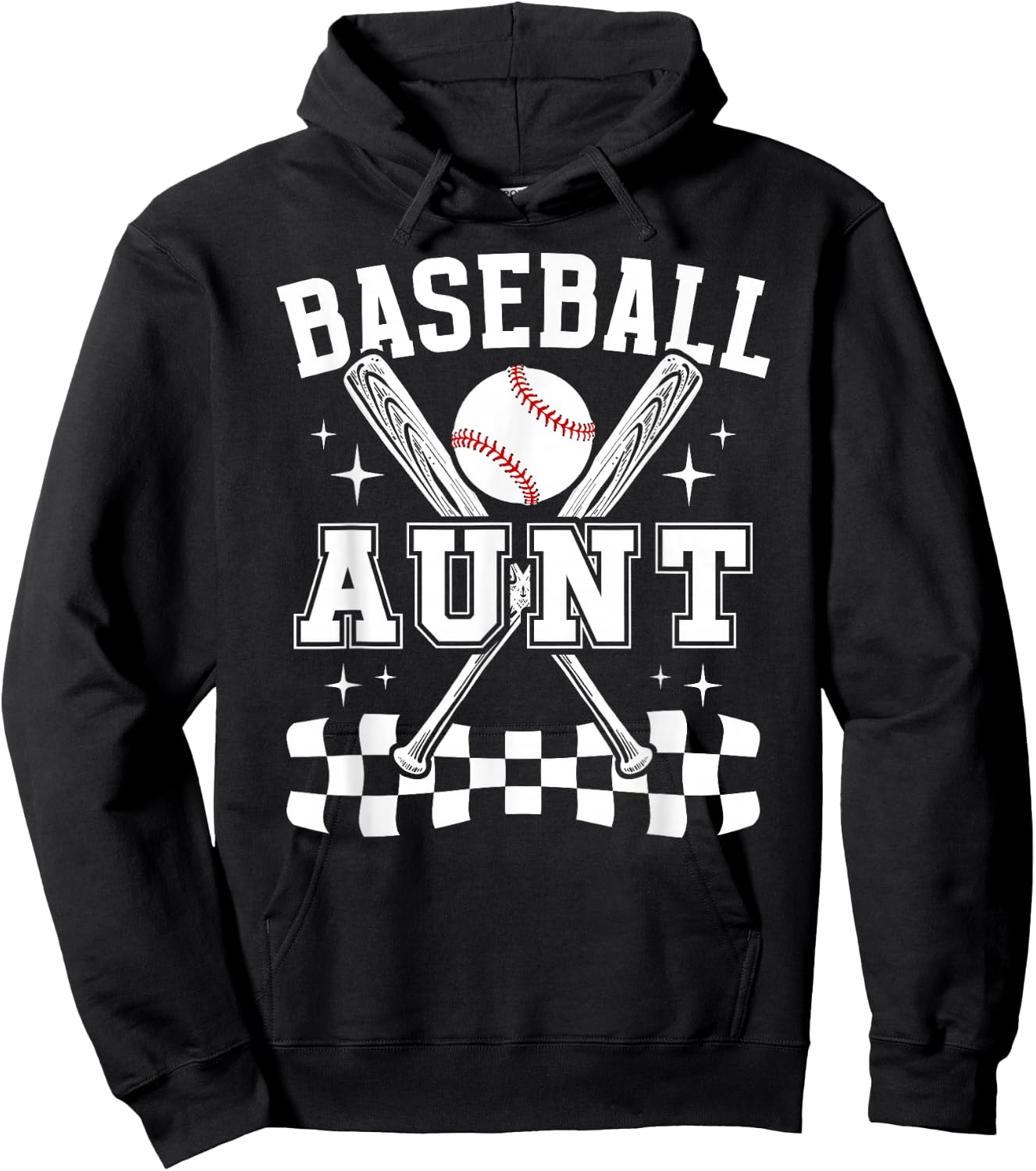 Baseball Aunt Of A Baseball Player Auntie Hoodie - Hoodie | Black