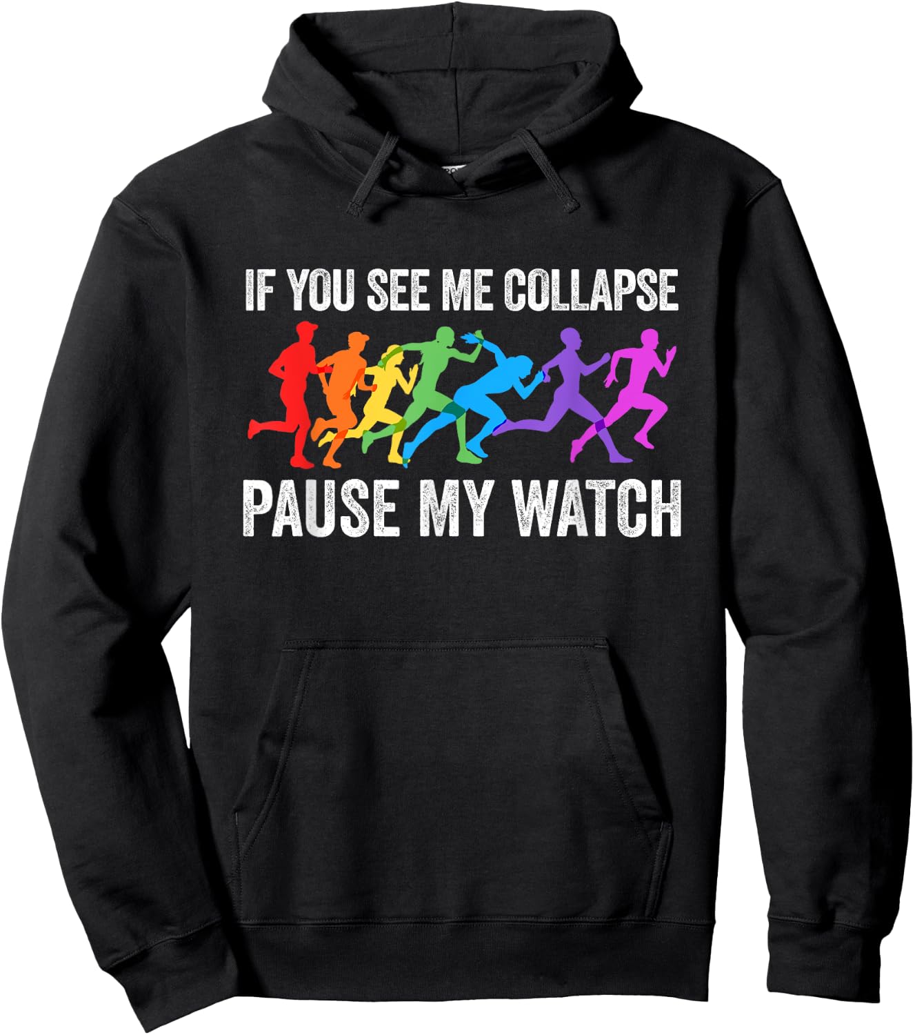 If You See Me Collapse Pause My Watch Triathlon Lover Hoodie - Hoodie | Black