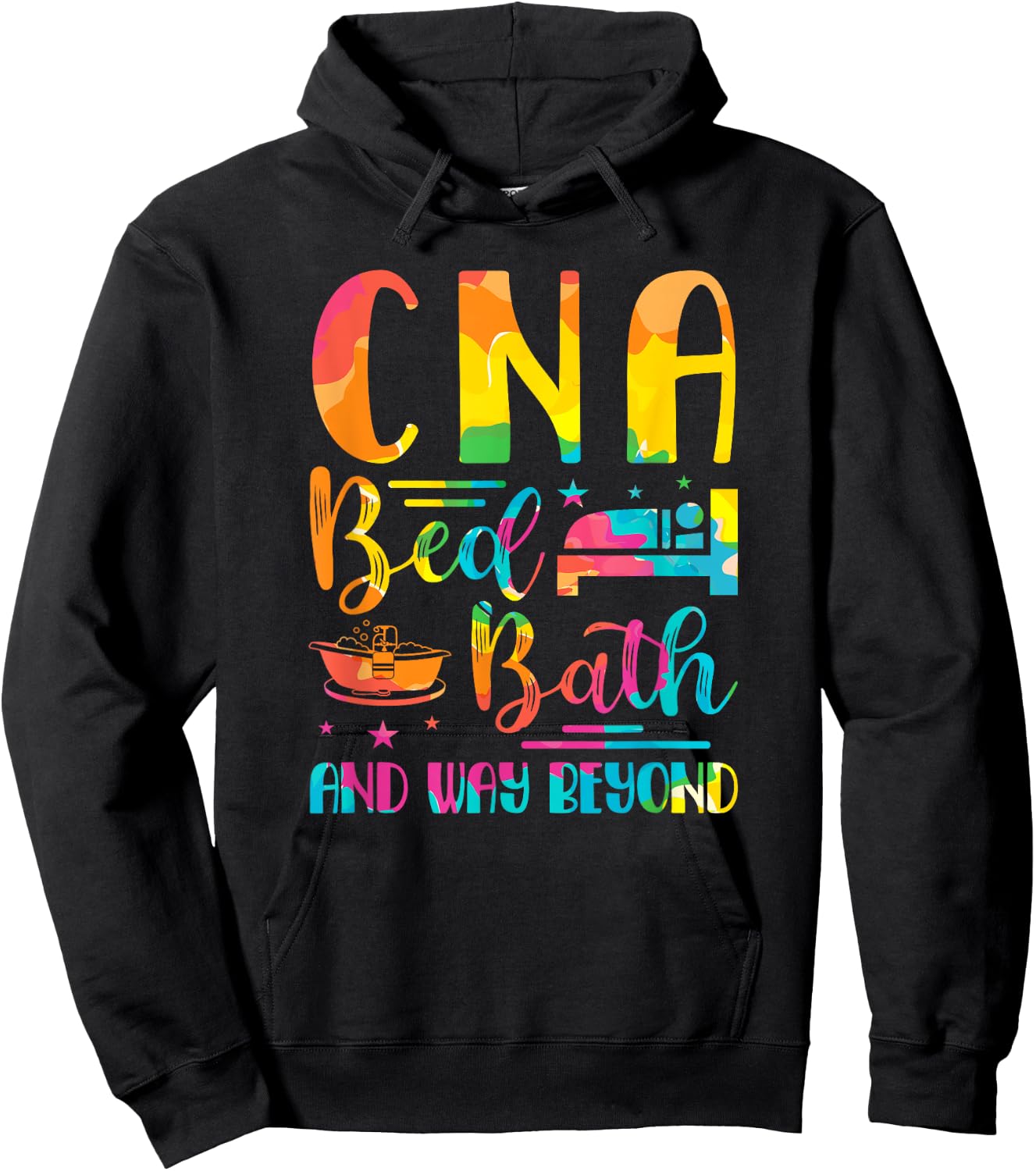 CNA Bed Bath and Way Beyond School Nurses funny Nurse Hoodie - Hoodie | Black