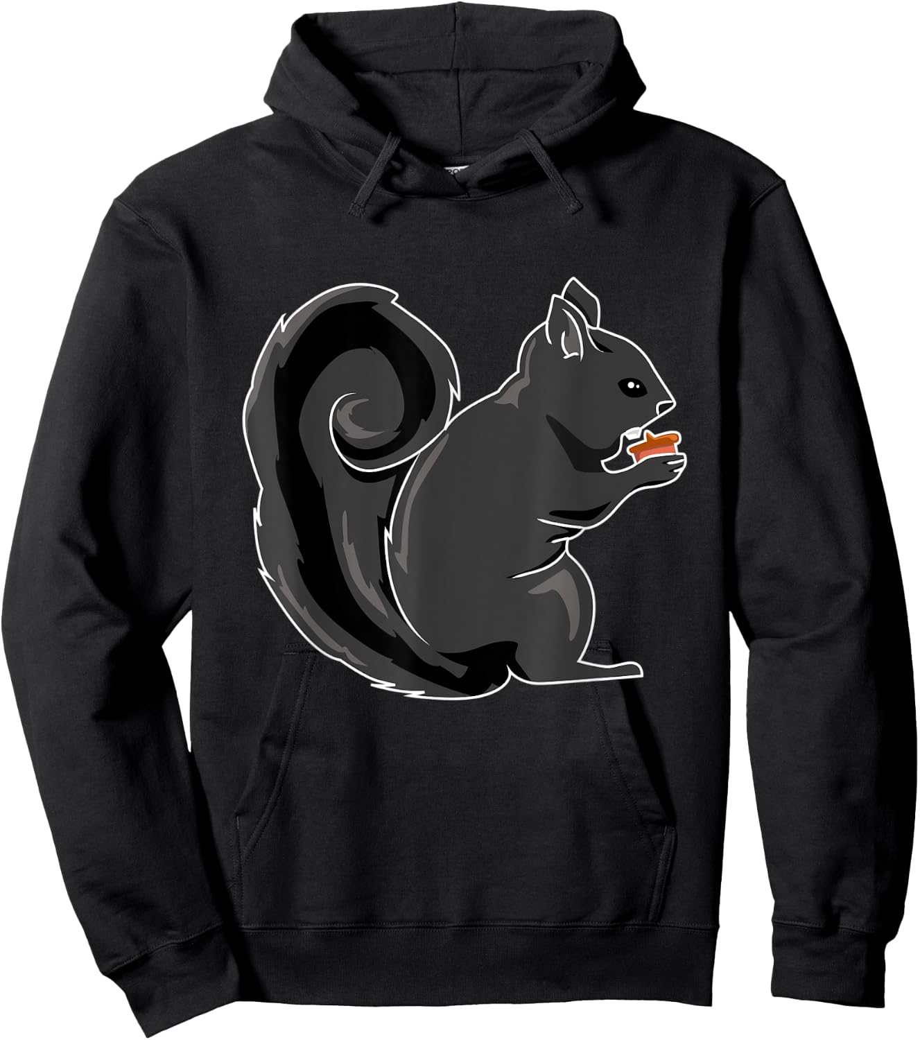 Black Squirrel Animal Nuts Hoodie - Hoodie | Black