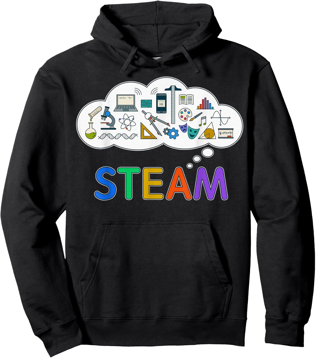 Back to School STEM and STEAM Shirt for Teachers and Kids Hoodie - Hoodie | Black