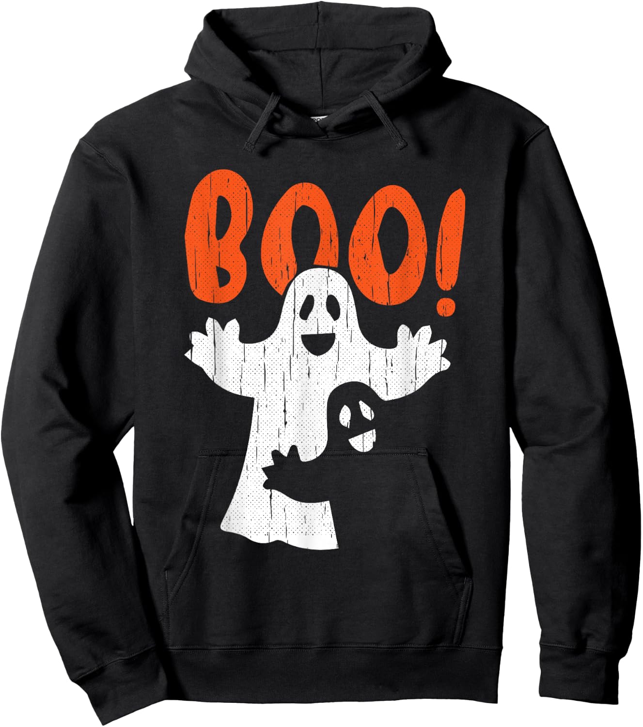 Ghost Boo Lazy Halloween Costume Funny Spirit Ghoul Hoodie - Hoodie | Black