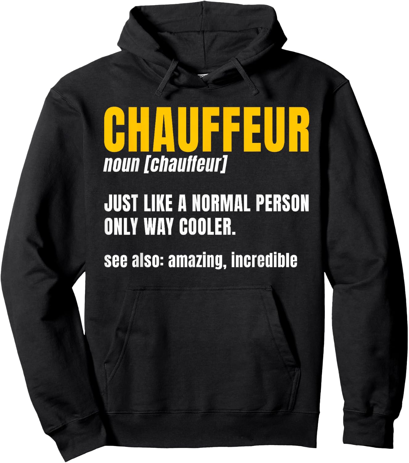 Chauffeur Noun Carpooler Professional Driver Private Limo Small Hoodie - Hoodie | Black