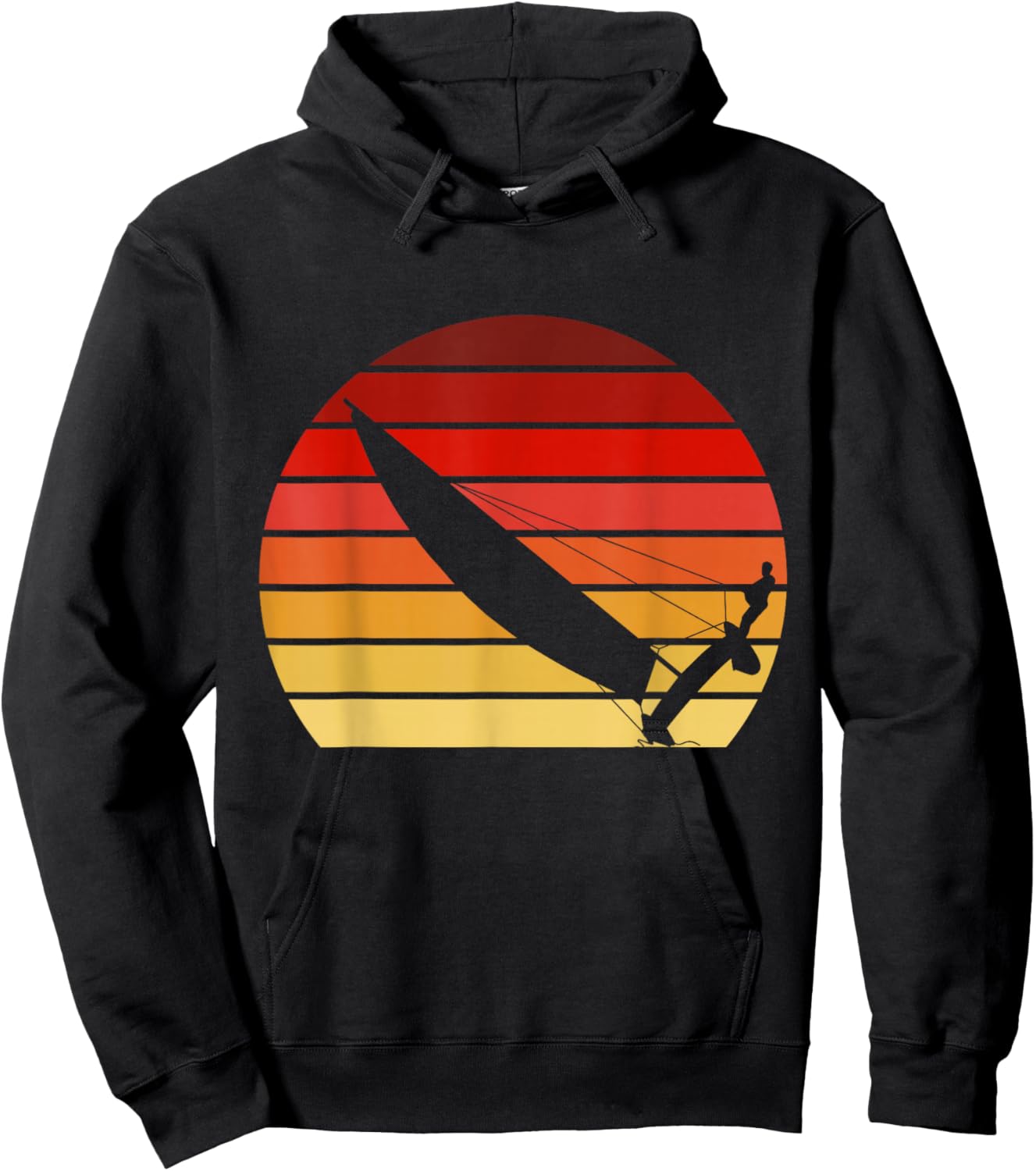 Sunset Catamaran Sailing Hoodie - Hoodie | Black