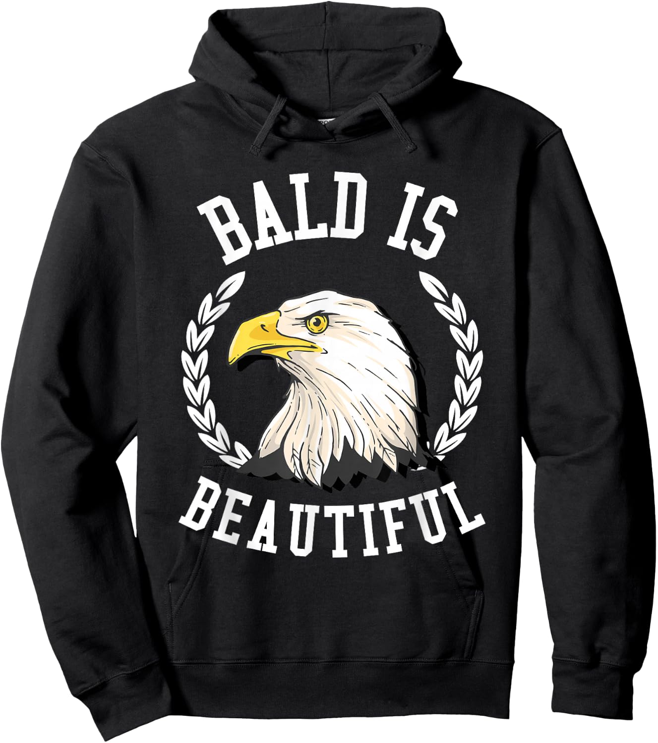 Bald is beautiful Shirt - Bald Eagle Patriotic American Men Hoodie - Hoodie | Black