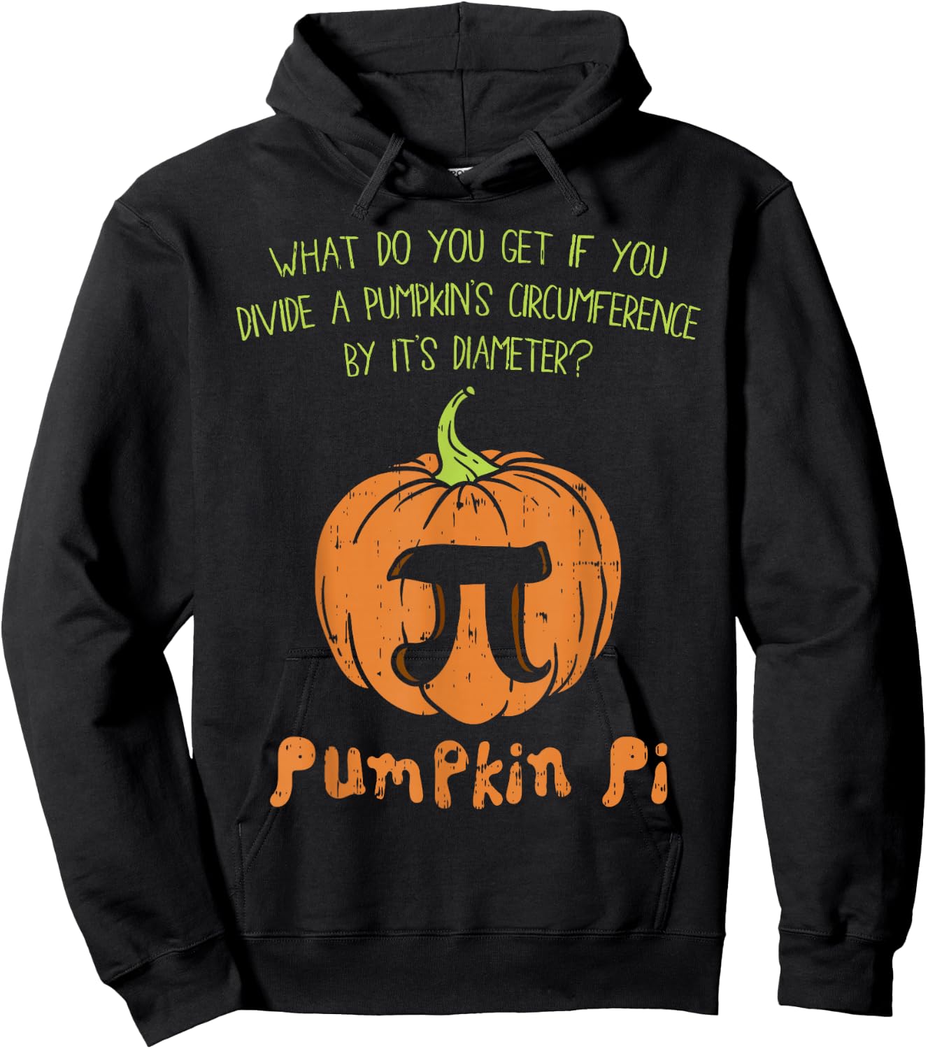 Pumpkin Pie Math Shirt Funny Halloween Thanksgiving Pi Day Hoodie - Hoodie | Black