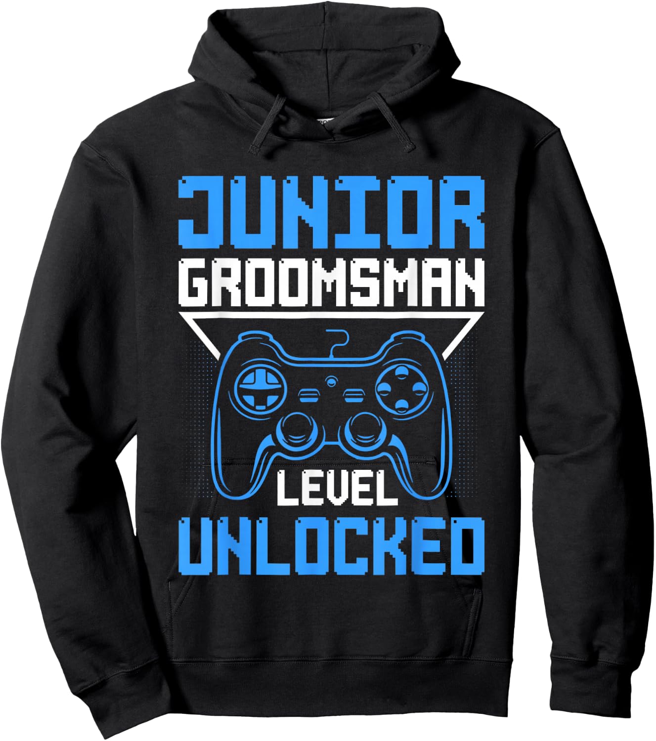 Cute Junior Groomsman Gaming Wedding Party Jr Boys Gift Hoodie - Hoodie | Black