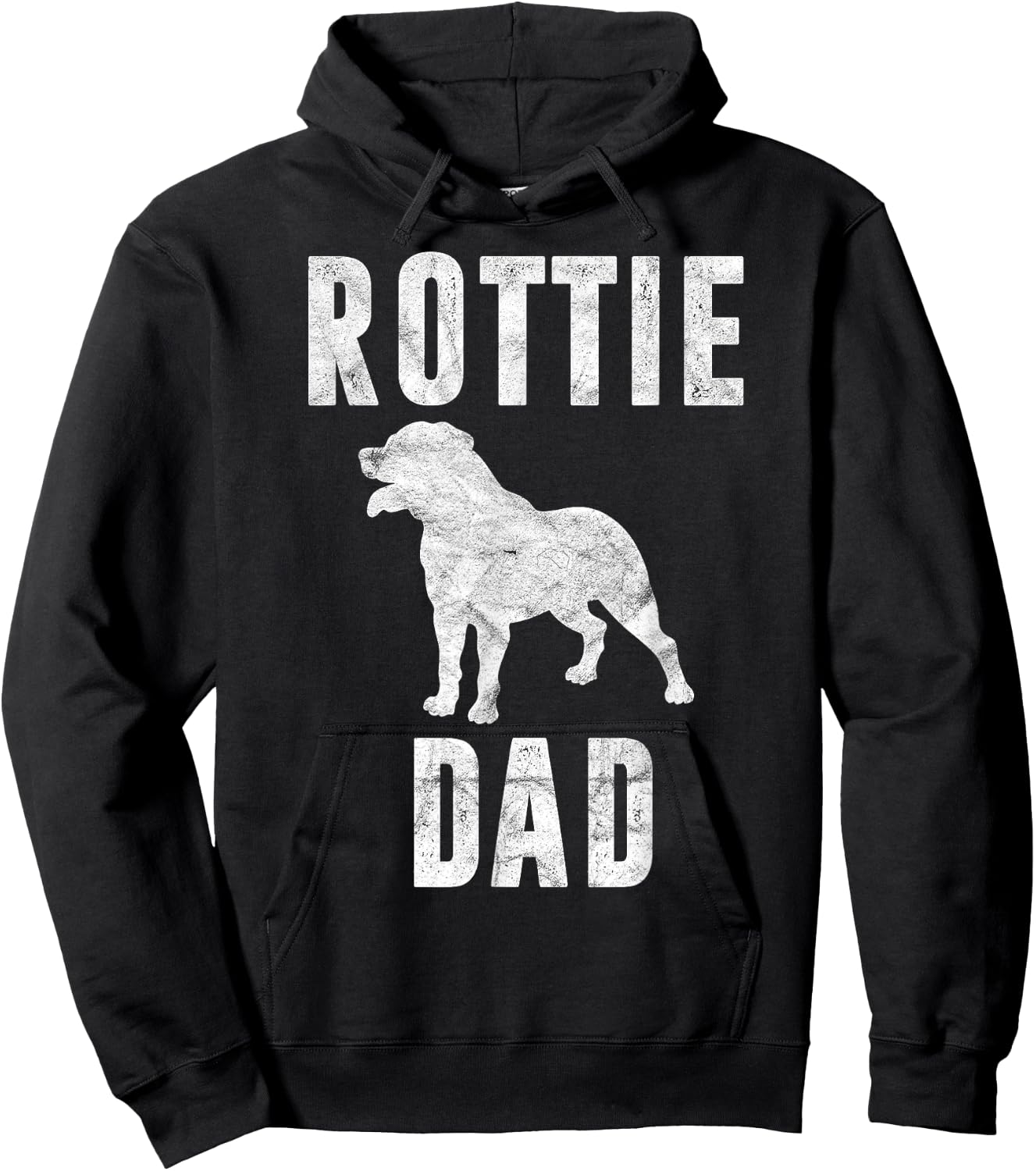 Vintage Rottweiler Dad Gift Rott Dog Daddy Rottie Father Men Women Girls Kids Hoodie - Hoodie | Black