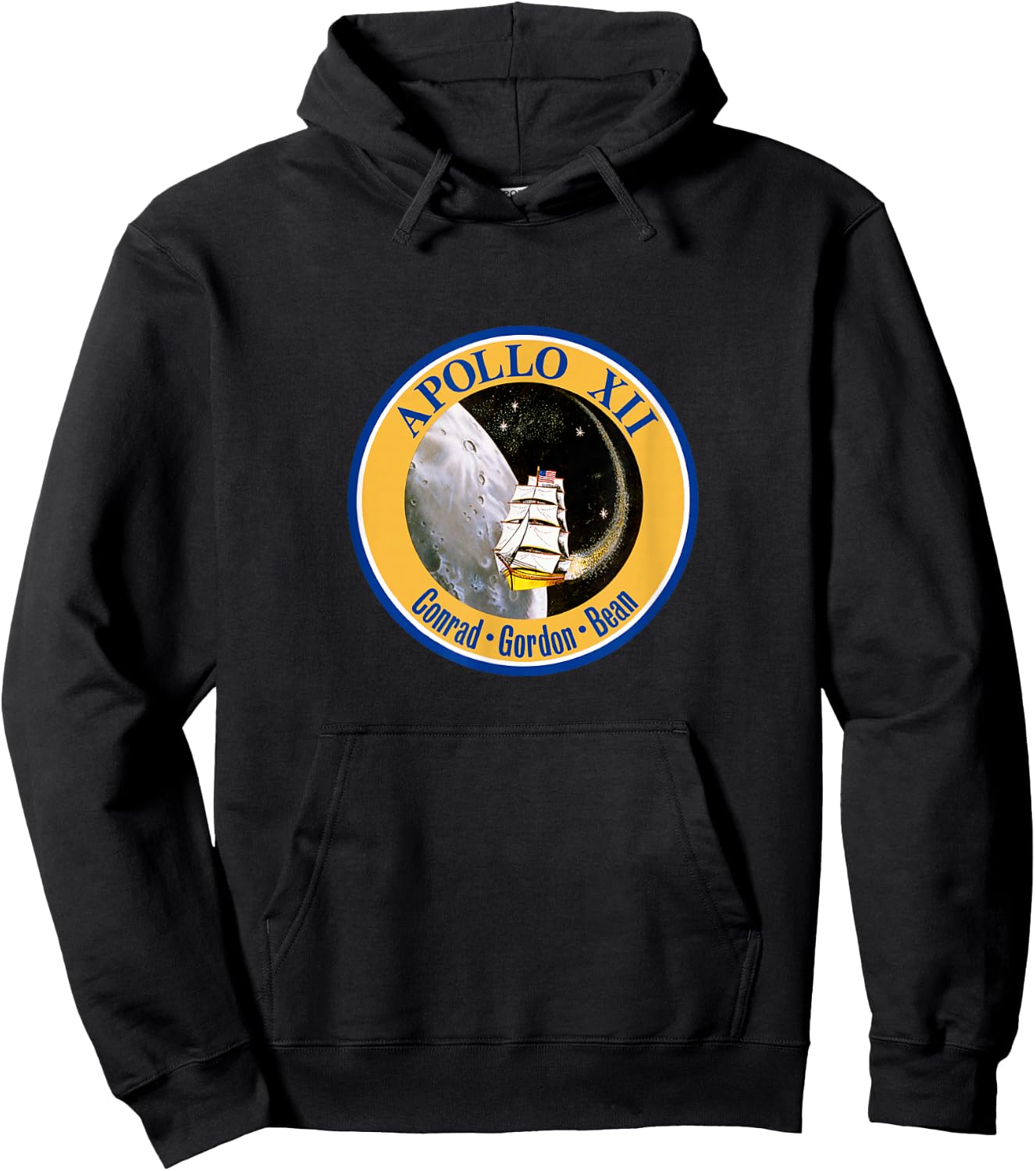 Apollo 12 Mission Patch Insignia Space Exploration Hoodie - Hoodie | Black
