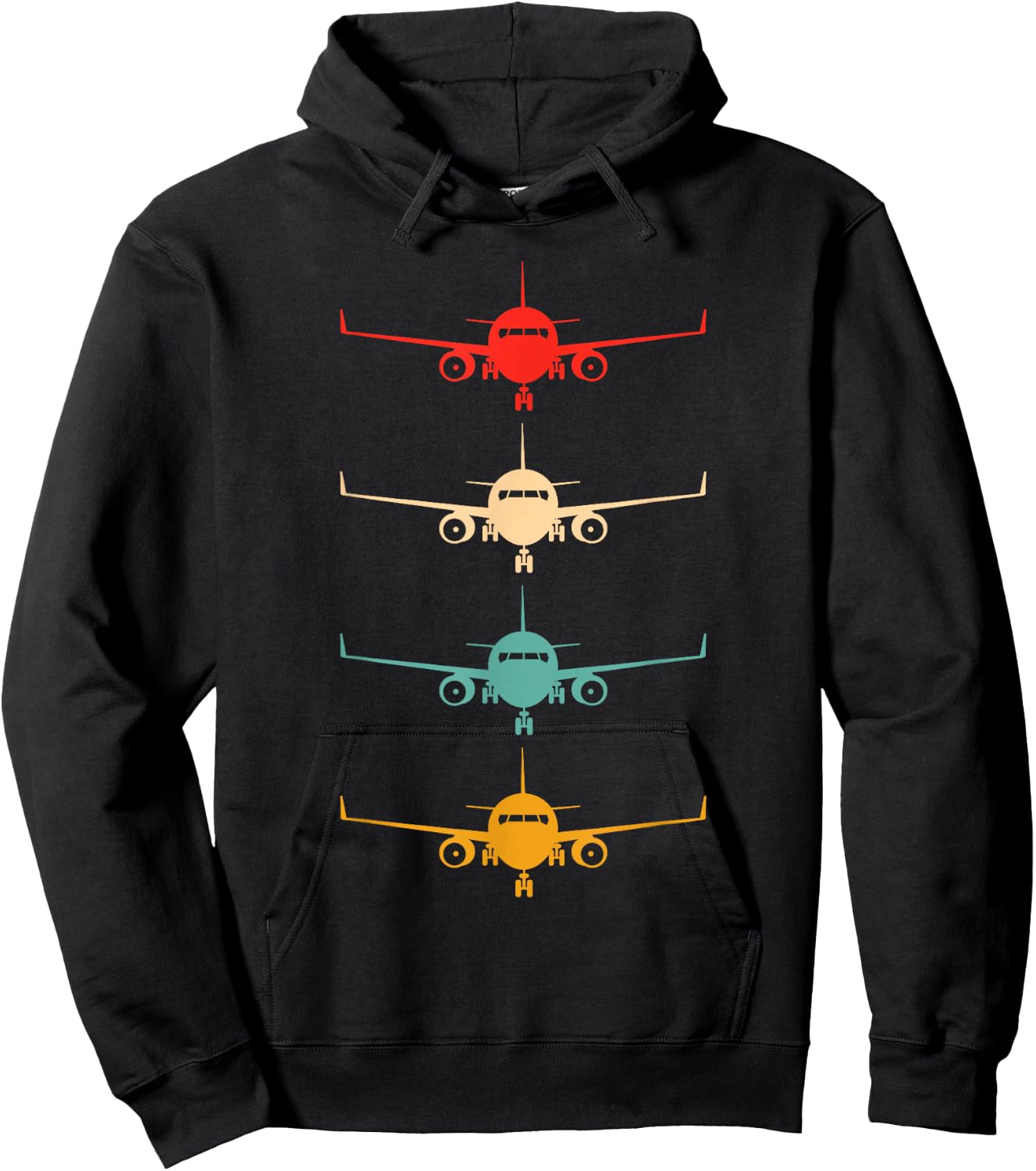 Aviation Airplane Flying Airline Funny Vintage Pilot Small Hoodie - Hoodie | Black