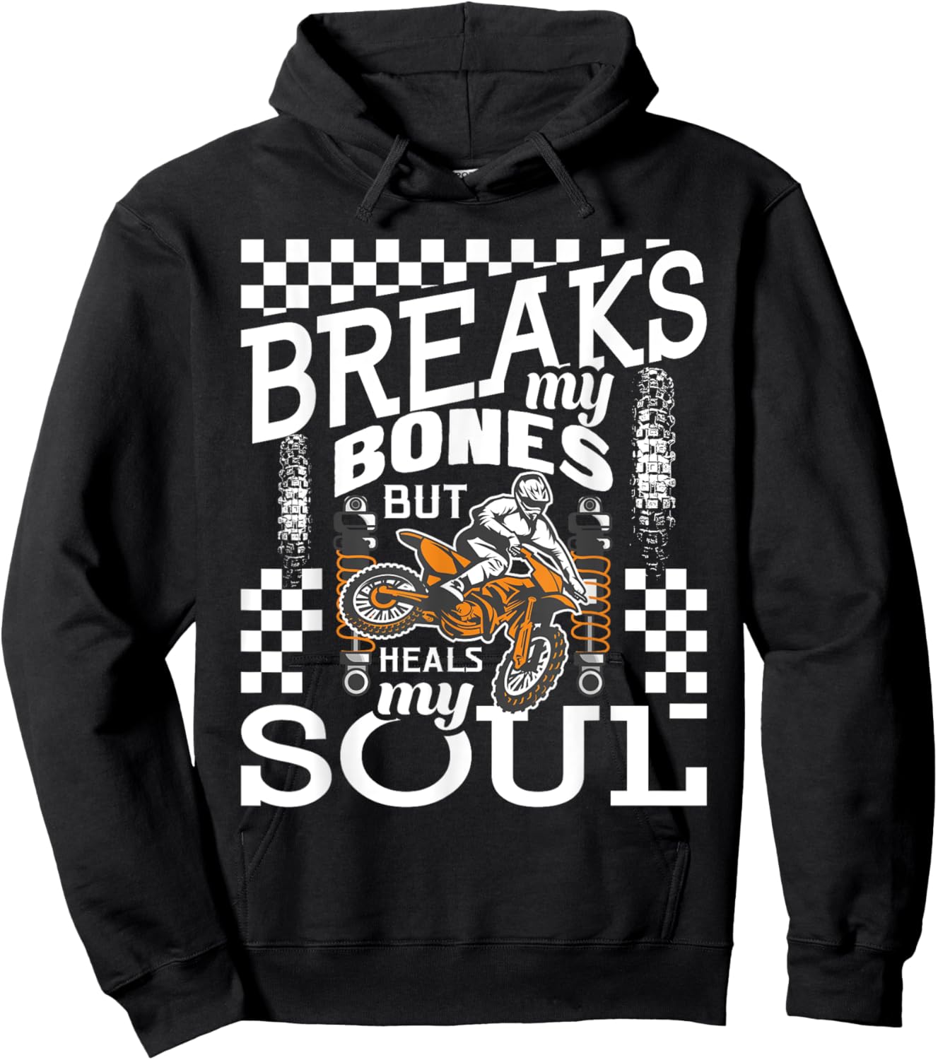 But Heals My Soul - Dirt Bike MX Bike Rider Motocross Hoodie - Hoodie | Black