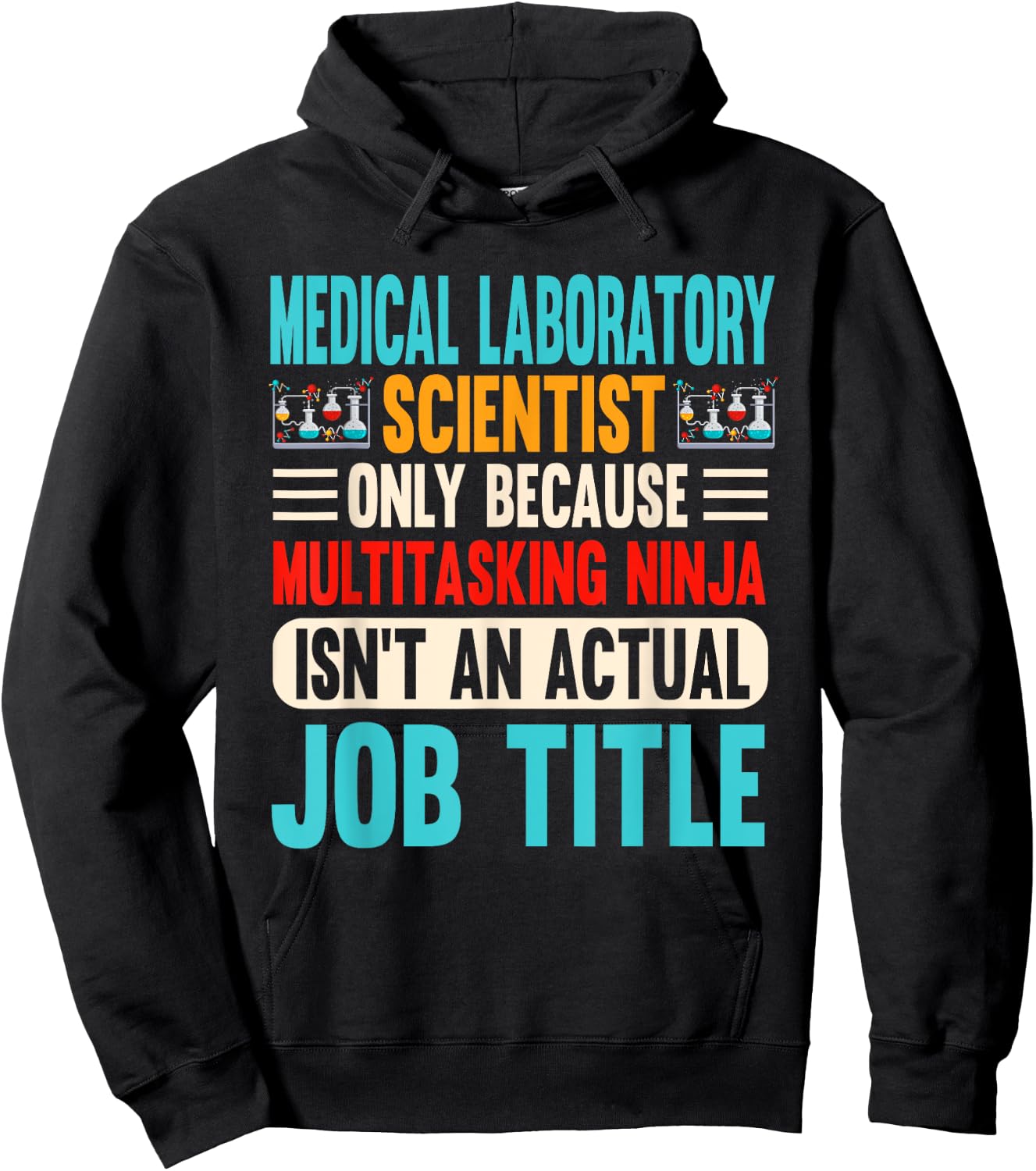 Medical Laboratory Scientist Clinical Tech MLS Retro Vintage Hoodie - Hoodie | Black