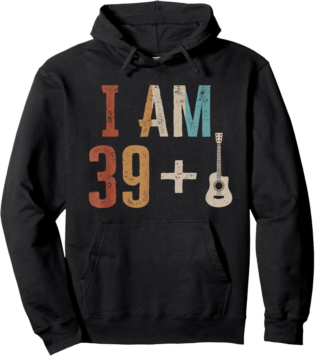 40th Birthday Guitarist Gifts Guitar Player 40 Year Old Hoodie - Hoodie | Black