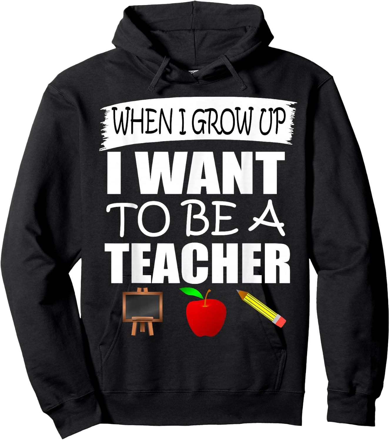 When I Grow Up I Want To Be A Teacher Gift Hoodie - Hoodie | Black