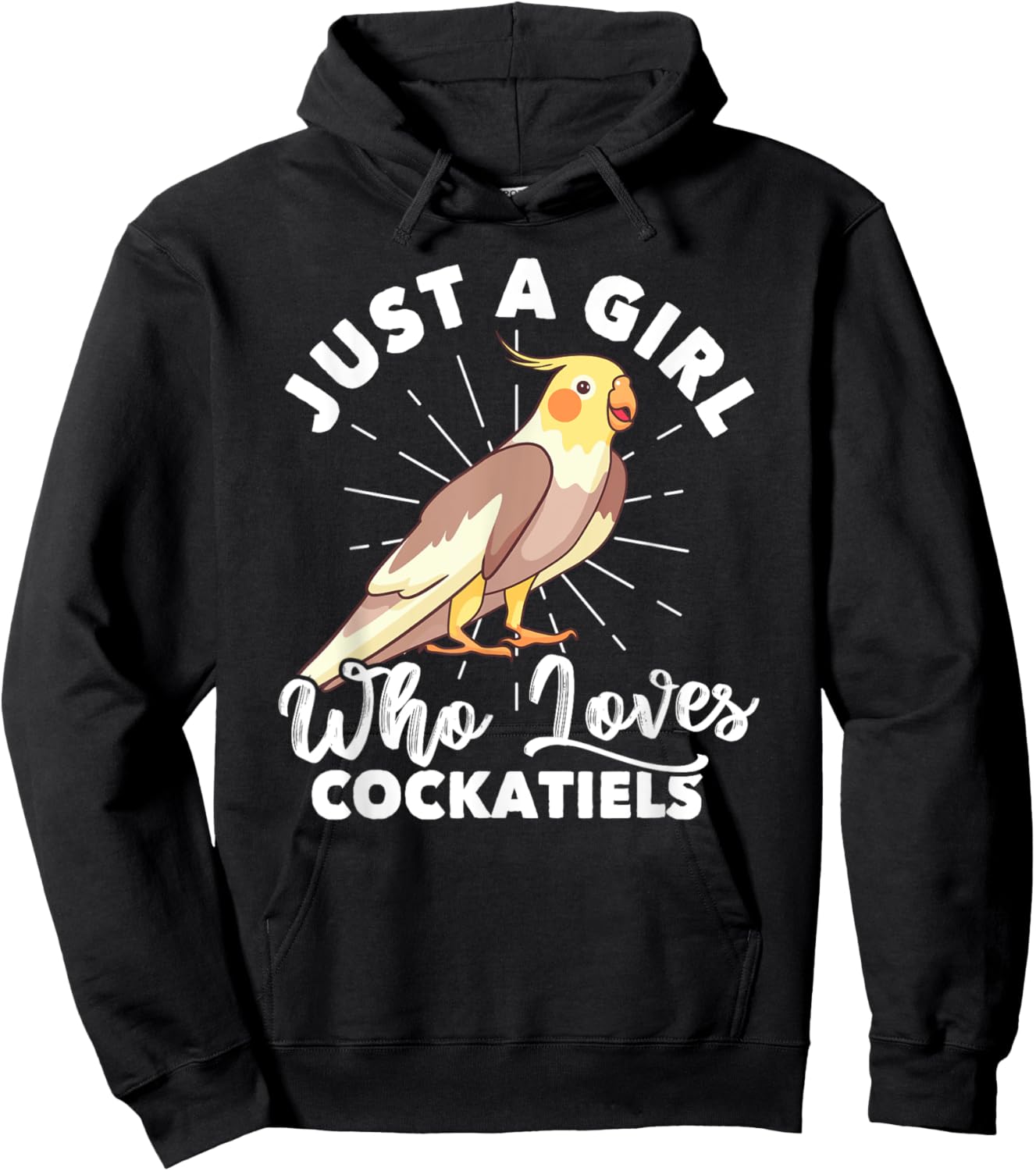 Just A Girl Who Loves Cockatiels Lover Ornithologist Hoodie - Hoodie | Black