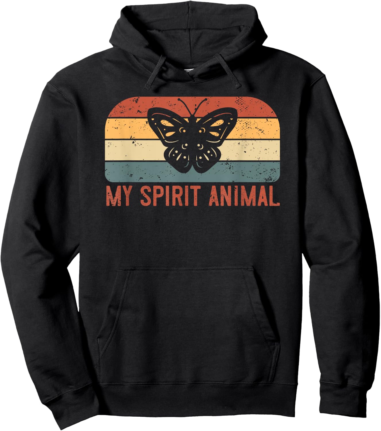 My Spirit Animal Is A Butterfly Hoodie - Hoodie | Black
