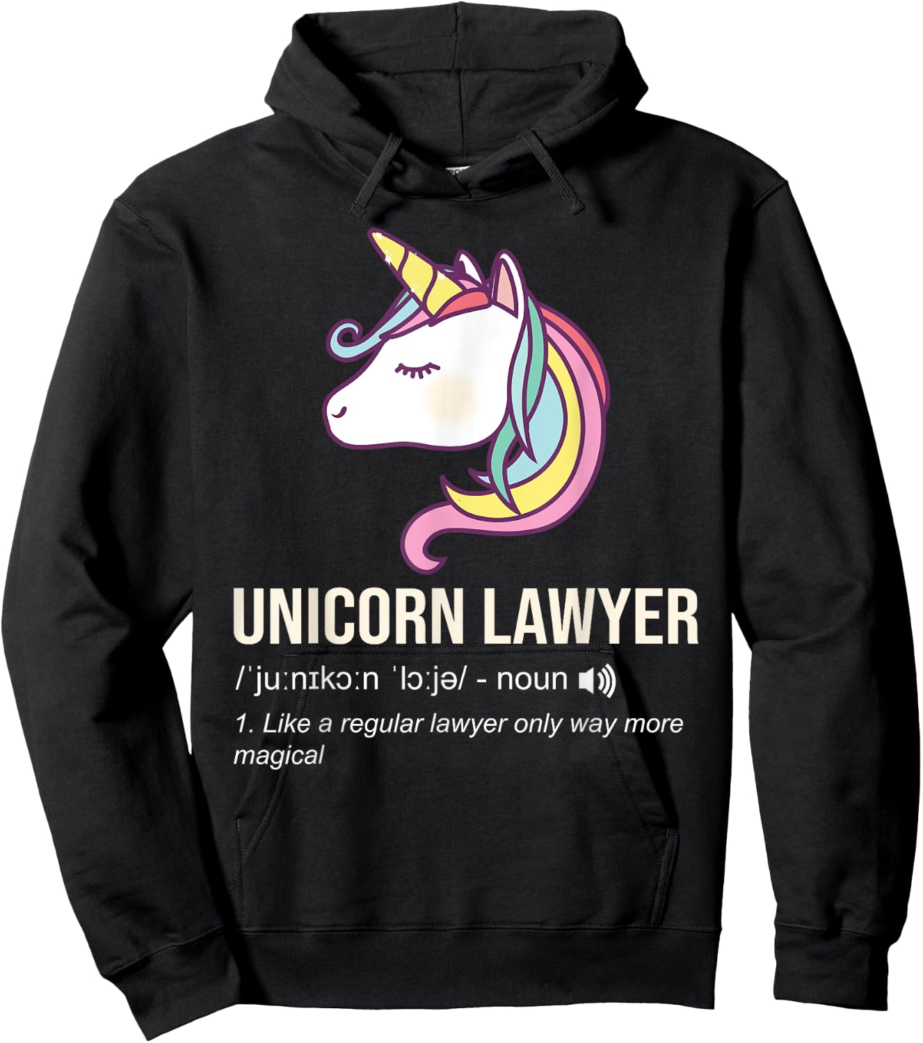 Unicorn Lawyer Like A Regular Lawyer Funny Shirt Hoodie - Hoodie | Black