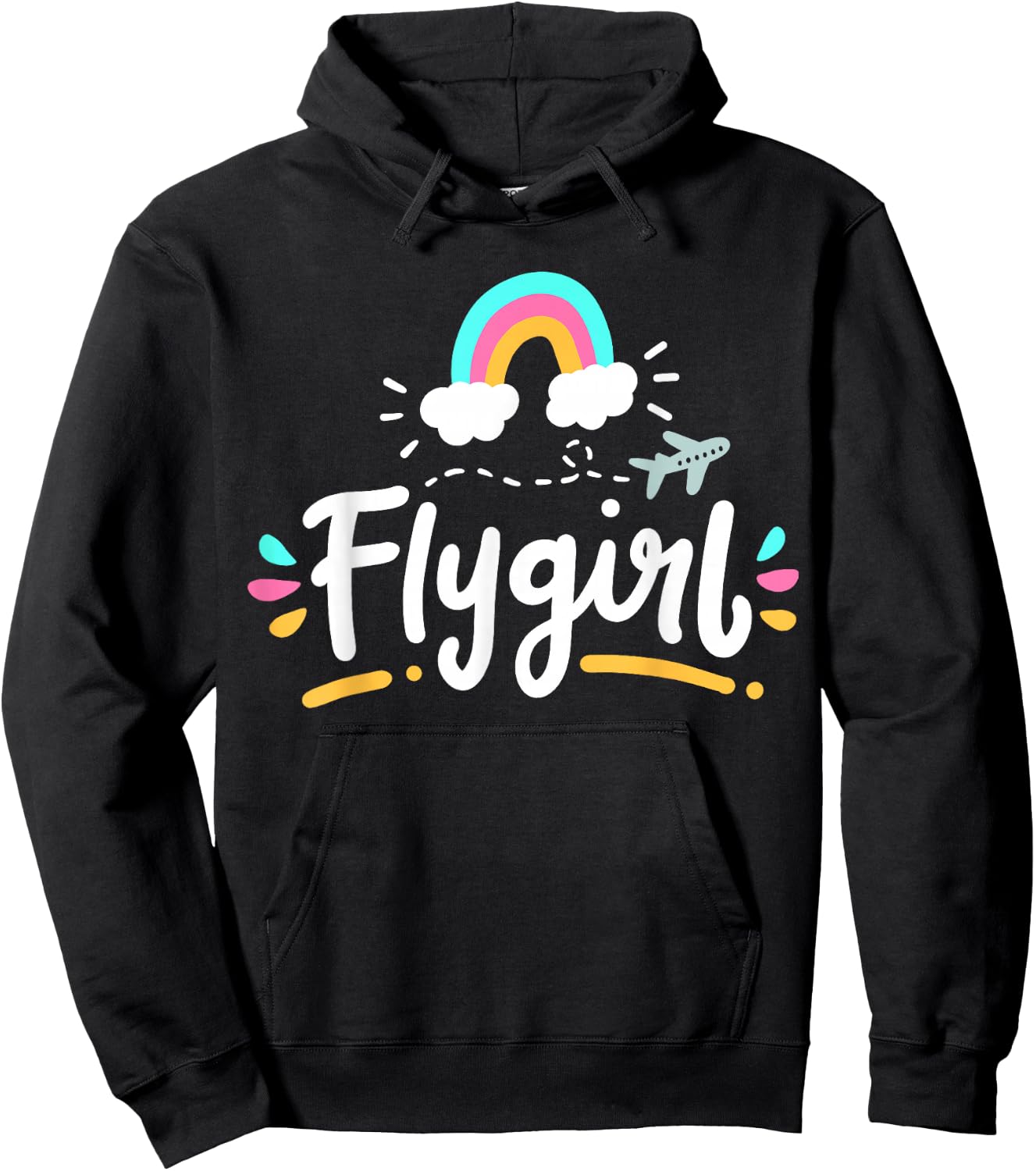 Pilot Girl Flight Attendant Flying Aviation Hoodie - Hoodie | Black