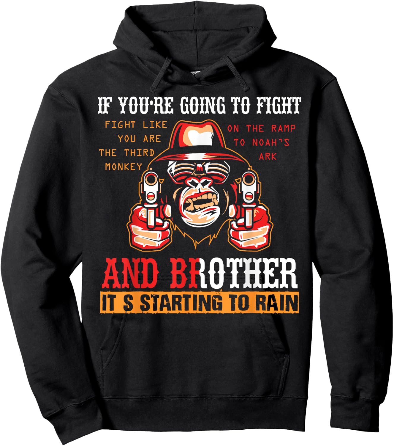 If You're Going To Fight Fight Like The Third Monkey Hoodie - Hoodie | Black